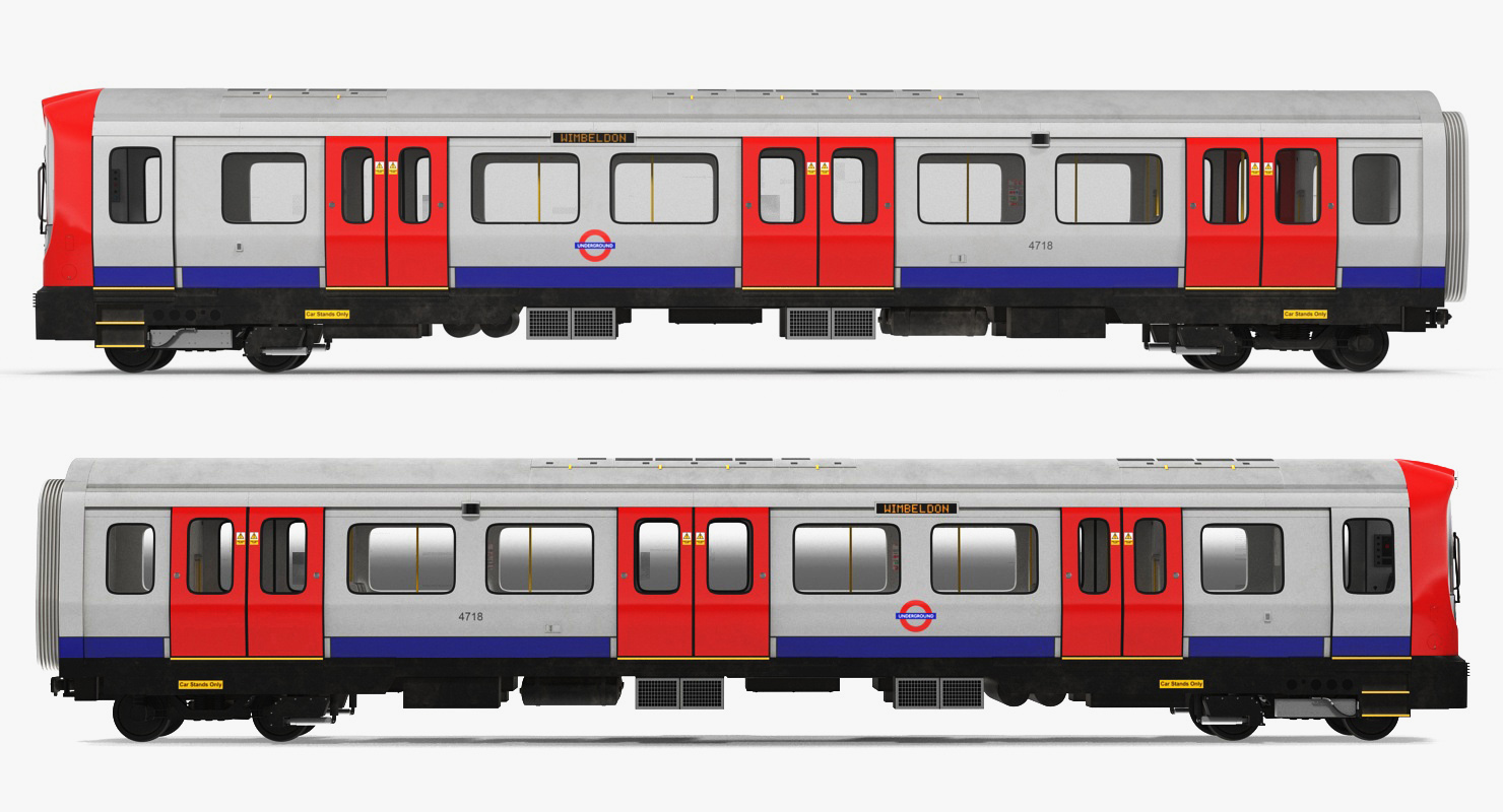 3D model London Subway Train S8 Locomotive Rigged