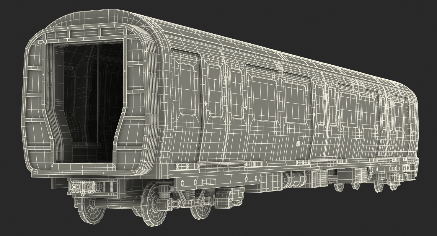 3D model London Subway Train S8 Locomotive Rigged