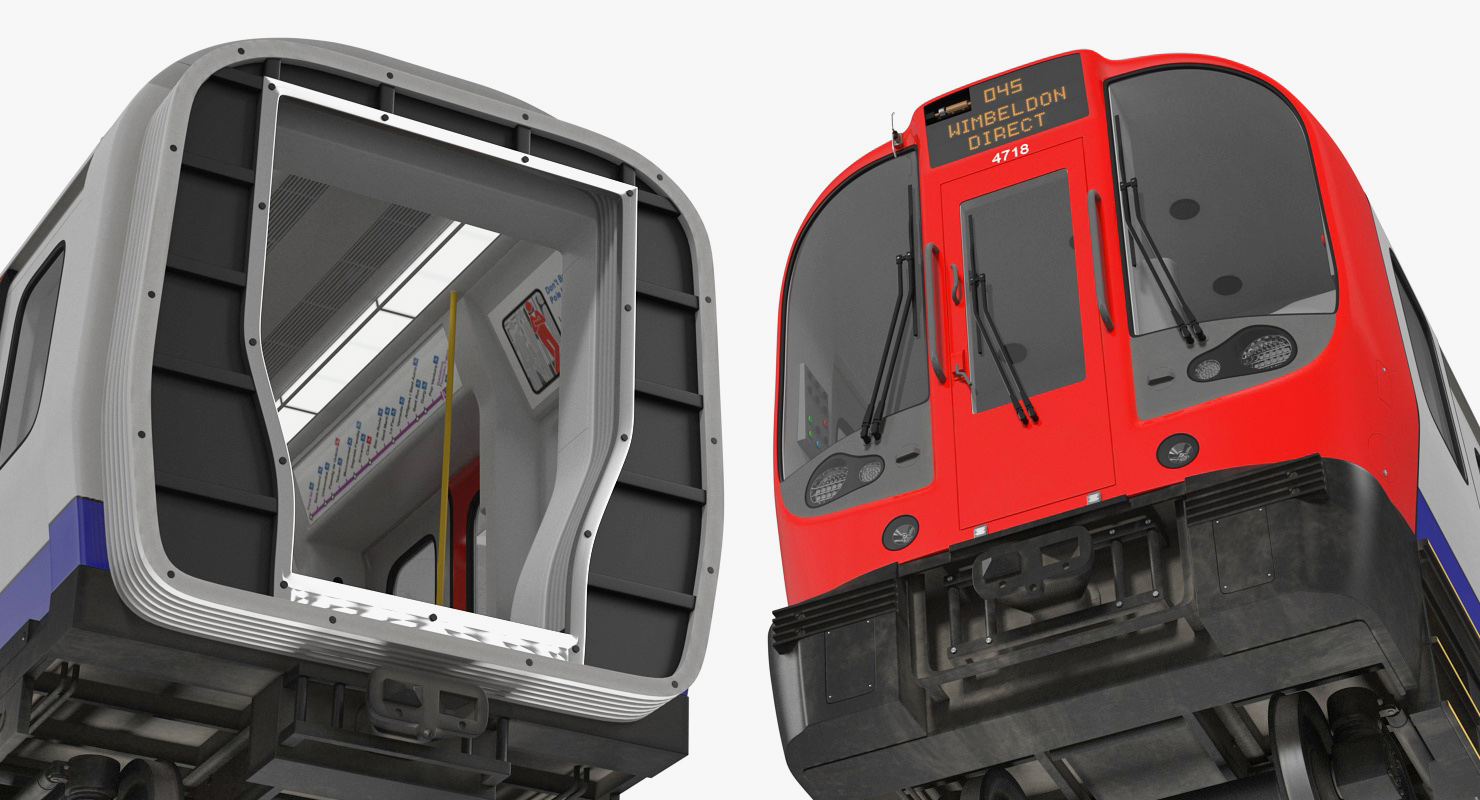 3D model London Subway Train S8 Locomotive Rigged