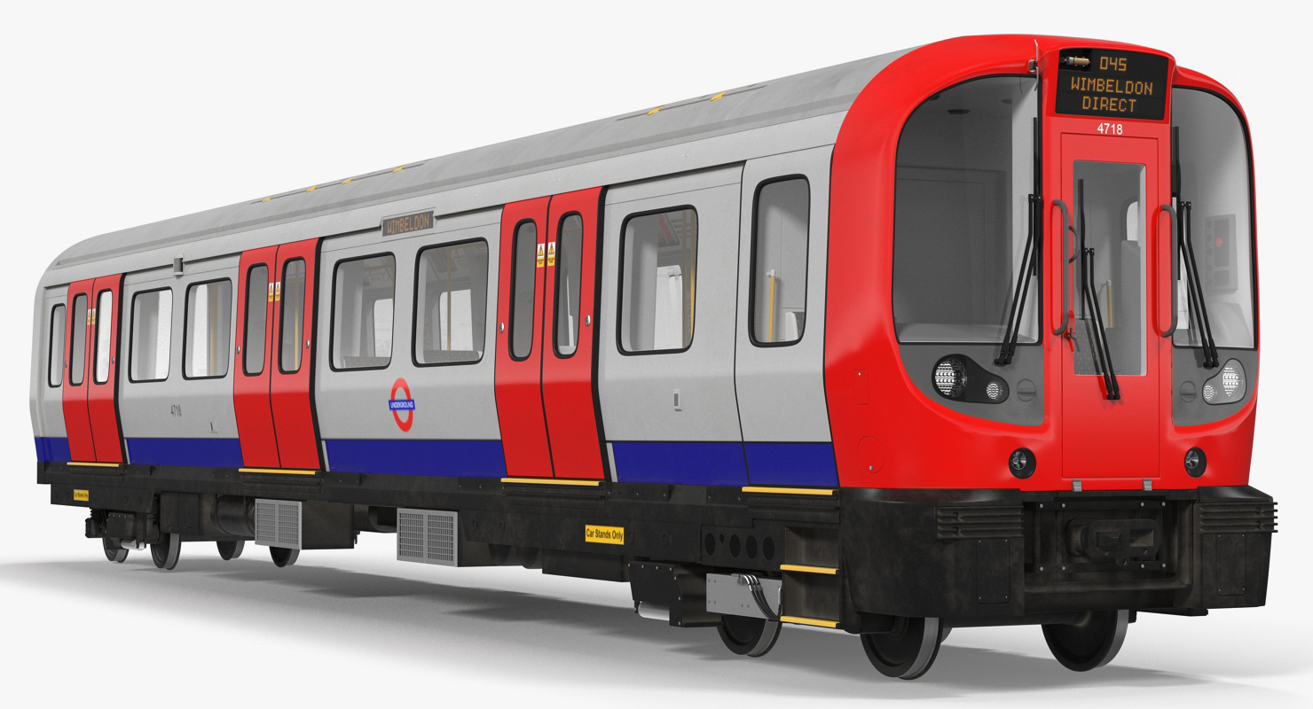 3D model London Subway Train S8 Locomotive Rigged