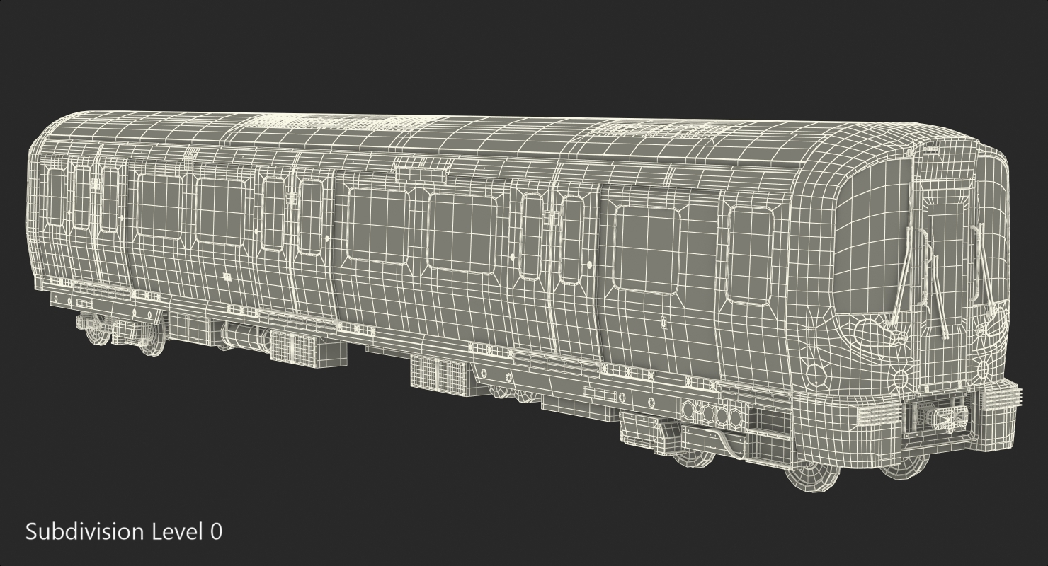 3D model London Subway Train S8 Locomotive Rigged