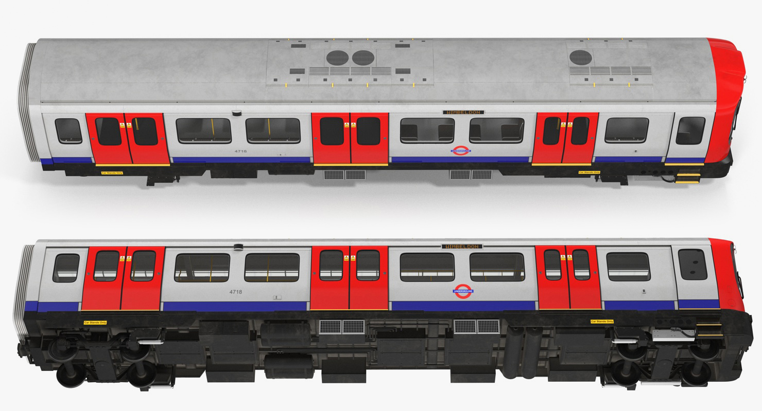 3D model London Subway Train S8 Locomotive Rigged