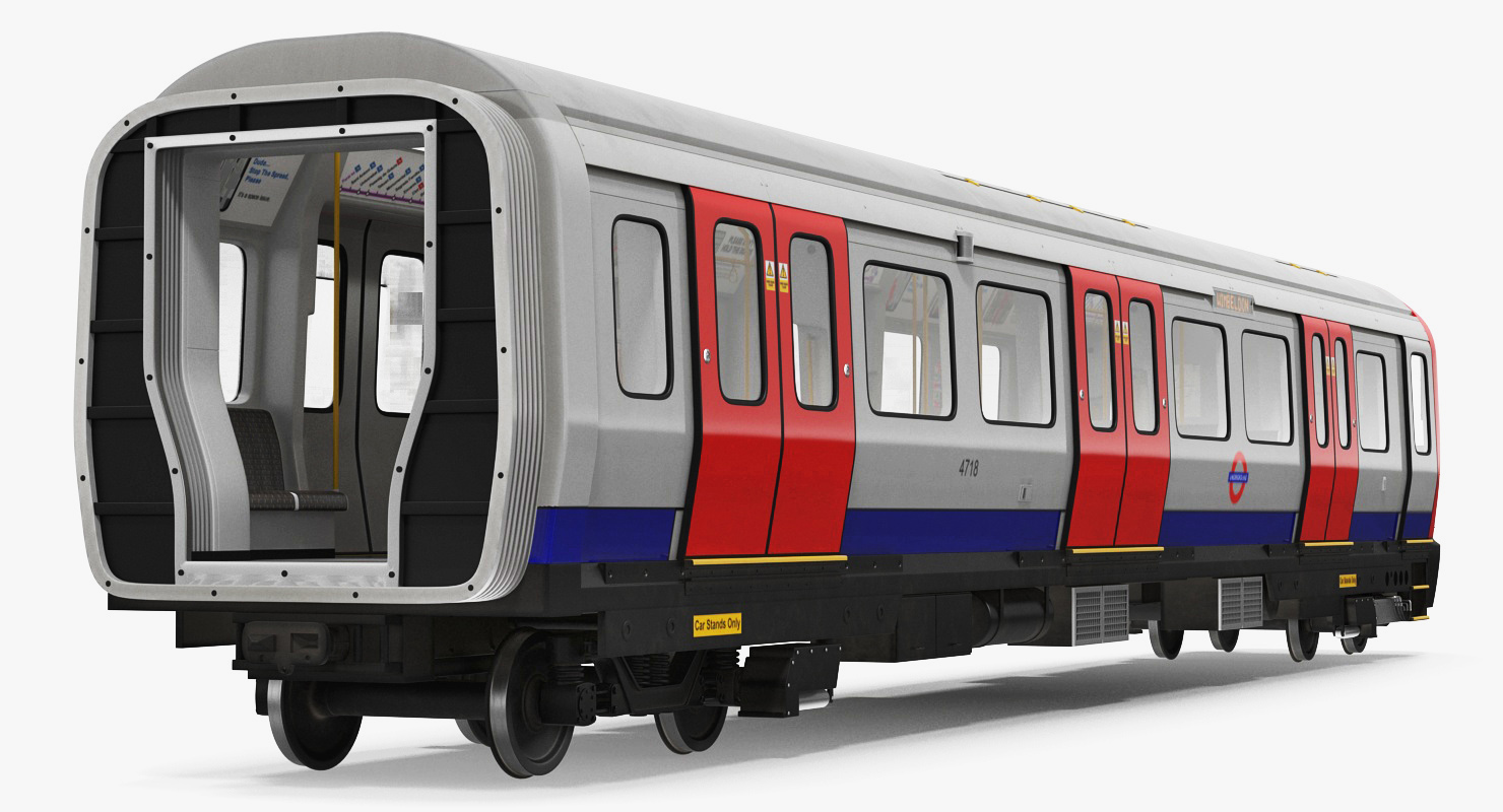 3D model London Subway Train S8 Locomotive Rigged