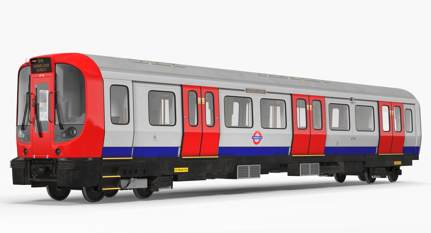 3D model London Subway Train S8 Locomotive Rigged