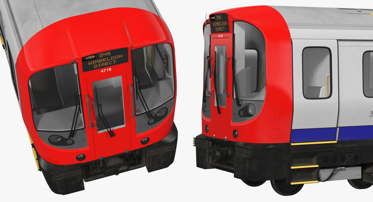 3D model London Subway Train S8 Locomotive Rigged