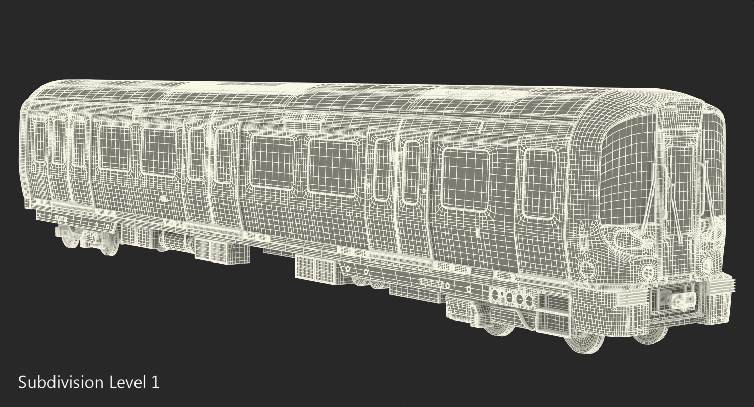 3D model London Subway Train S8 Locomotive Rigged