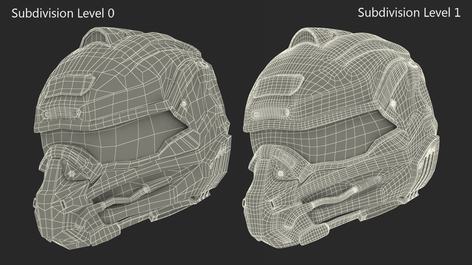 Futuristic Combat Helmet 3D model