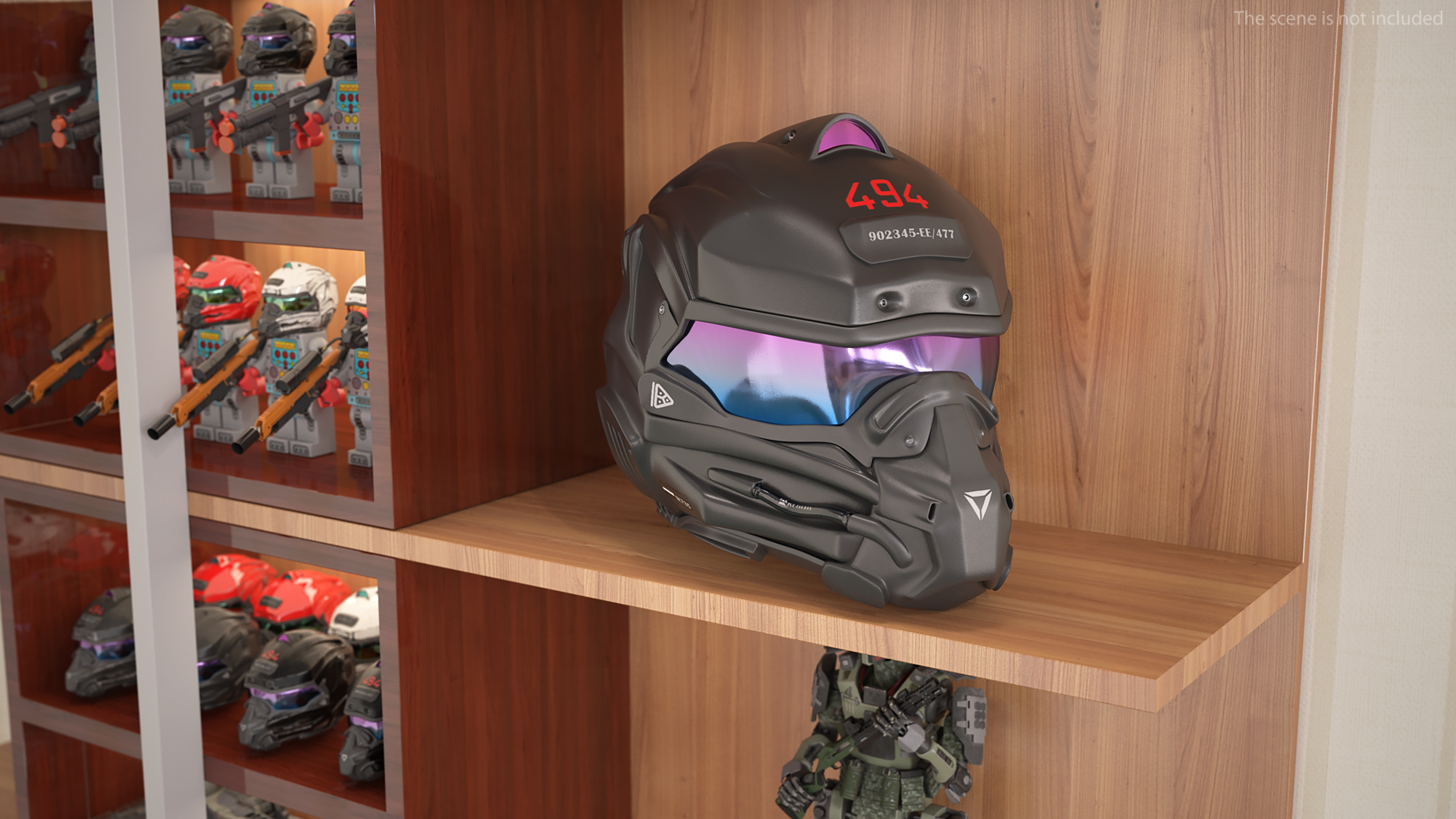 Futuristic Combat Helmet 3D model