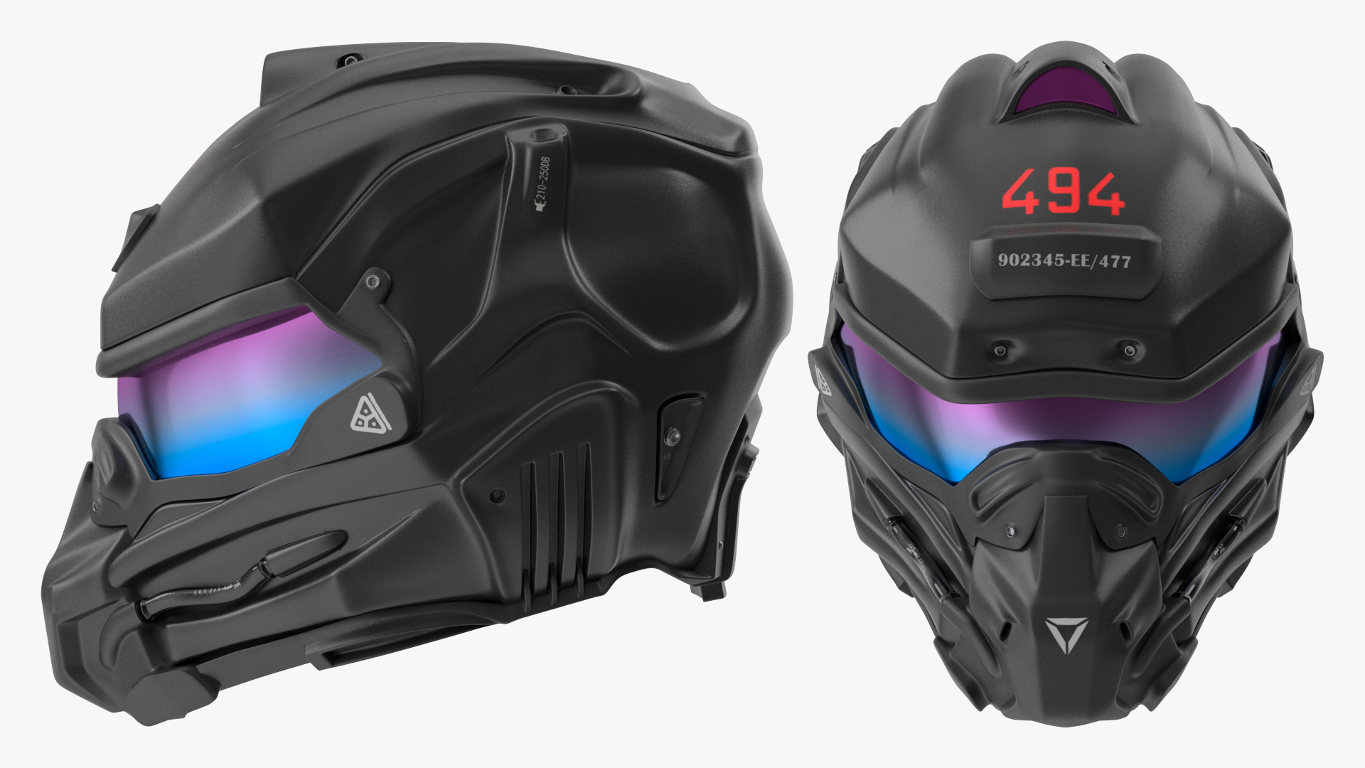 Futuristic Combat Helmet 3D model