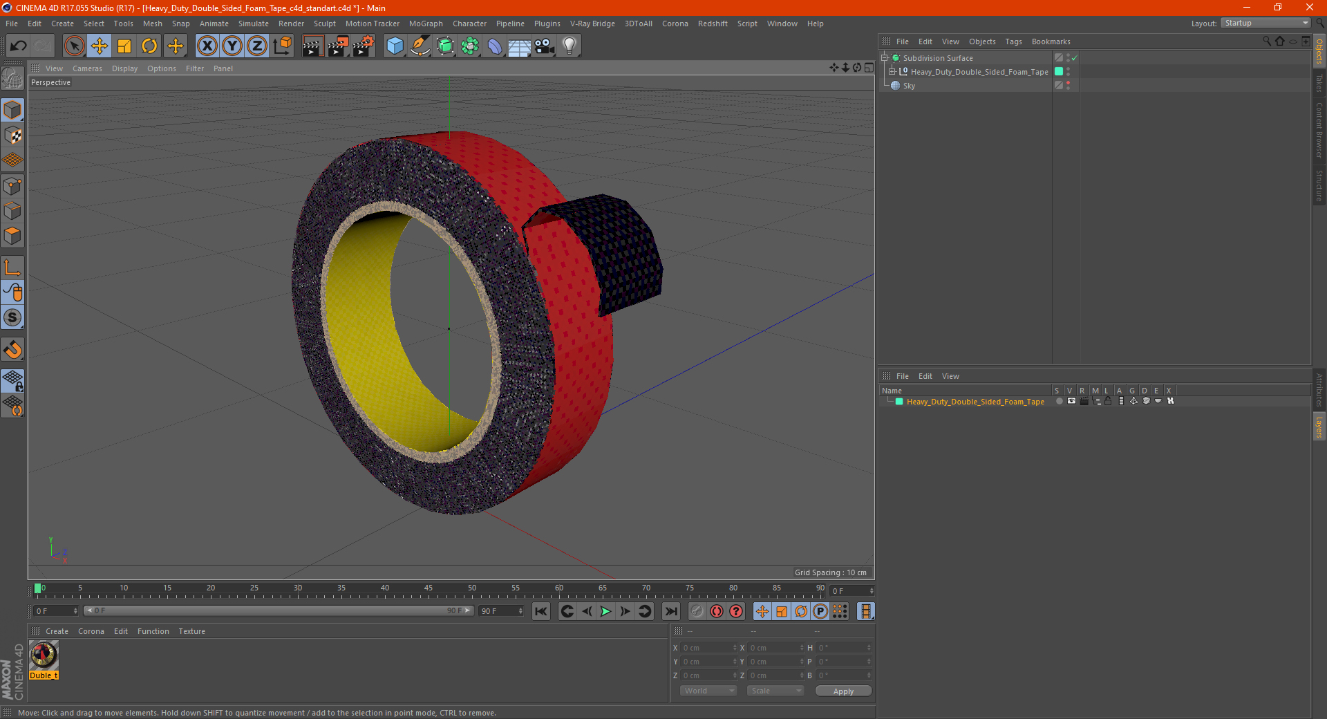 3D Heavy Duty Double Sided Foam Tape model