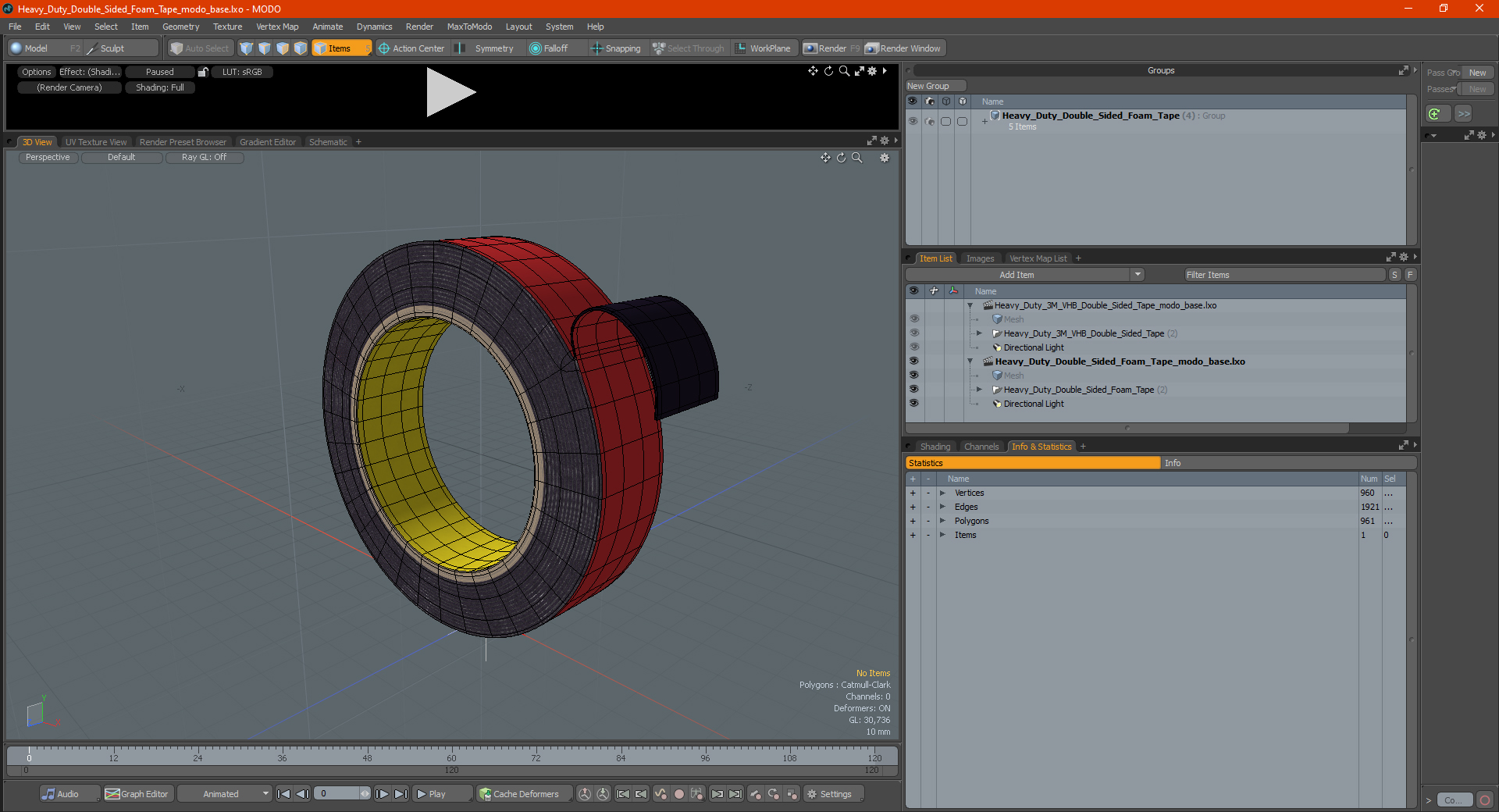 3D Heavy Duty Double Sided Foam Tape model