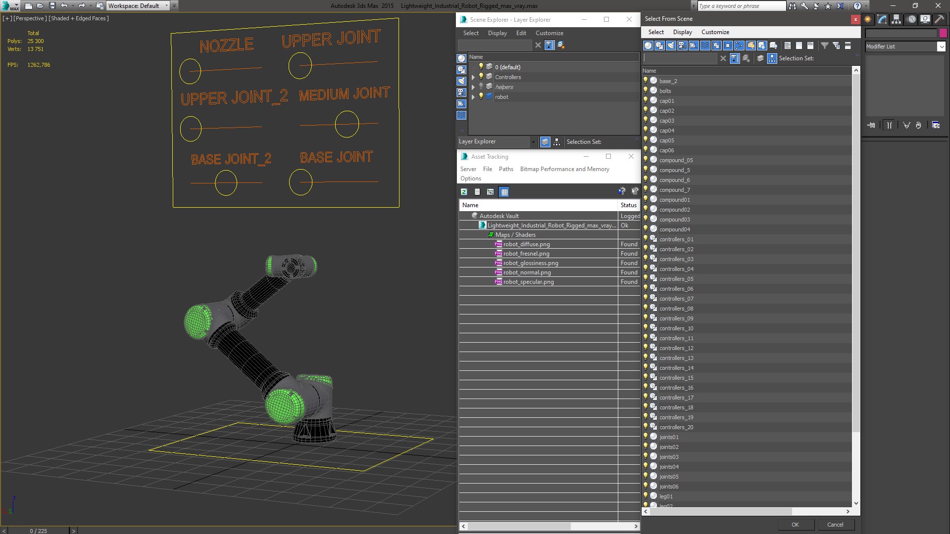 3D model Lightweight Industrial Robot Rigged