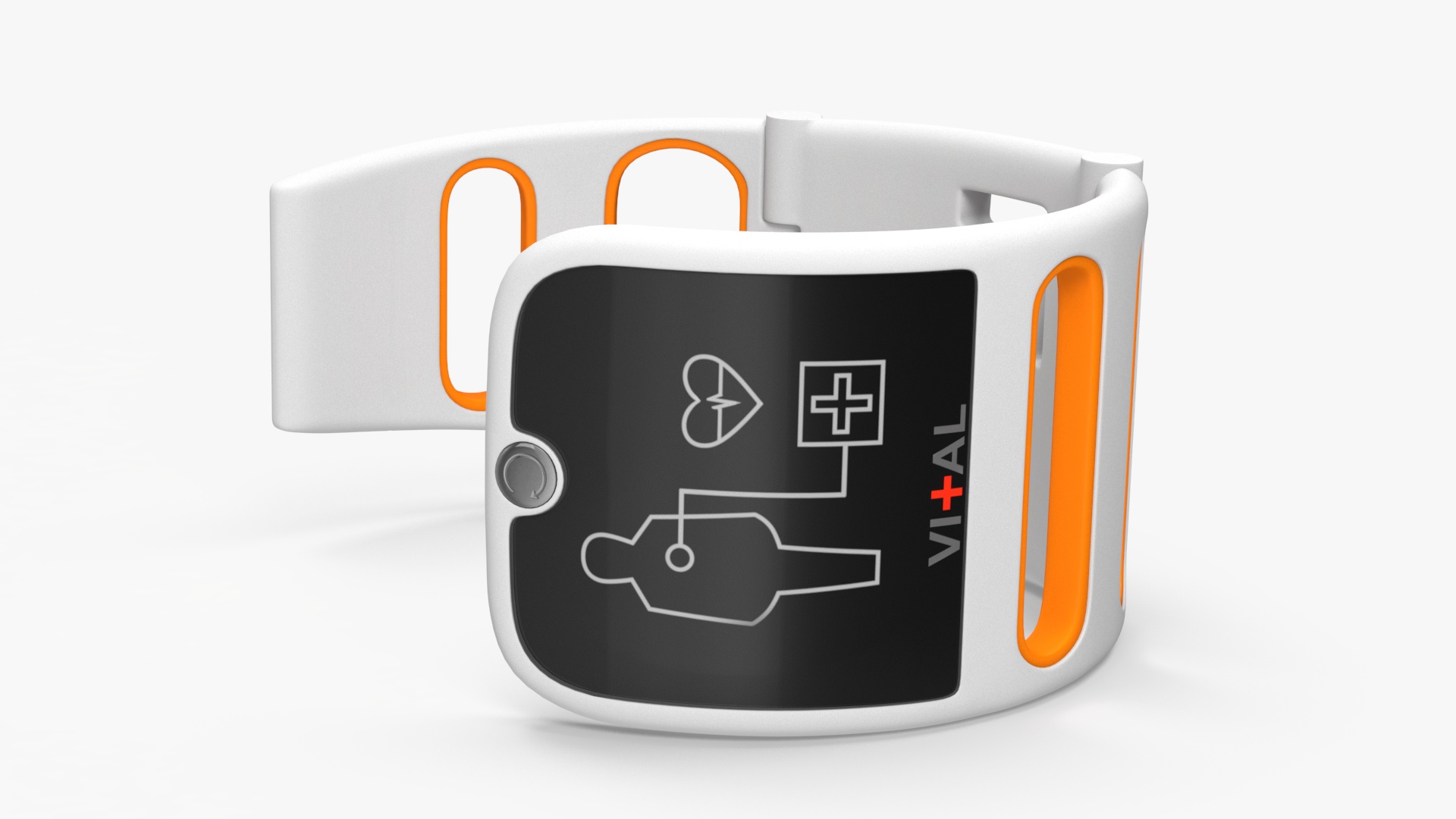 3D model Futuristic Health Monitoring Bracelet Vital Orange