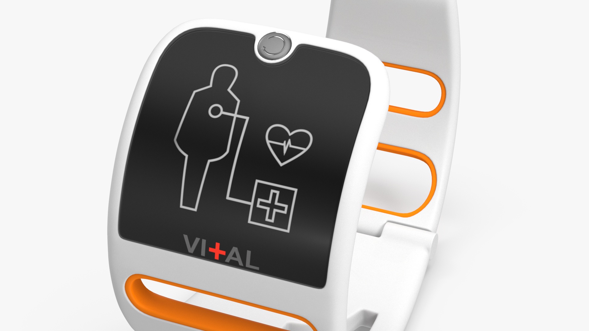 3D model Futuristic Health Monitoring Bracelet Vital Orange