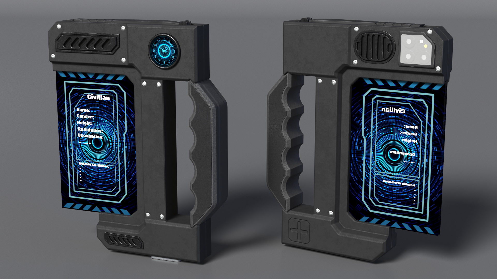 New Sci-Fi Phone Device Black 3D model