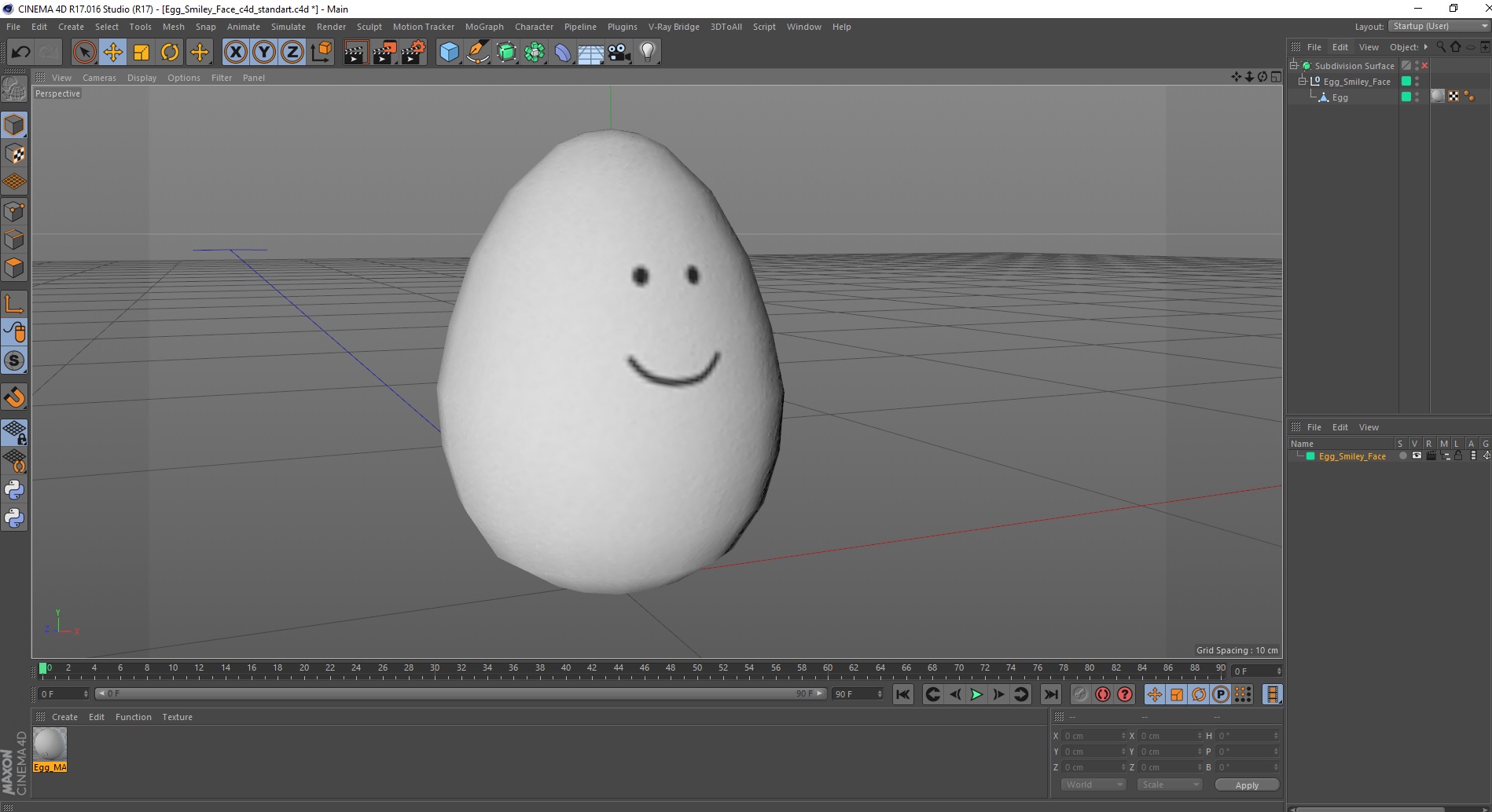 3D model Egg Smiley Face