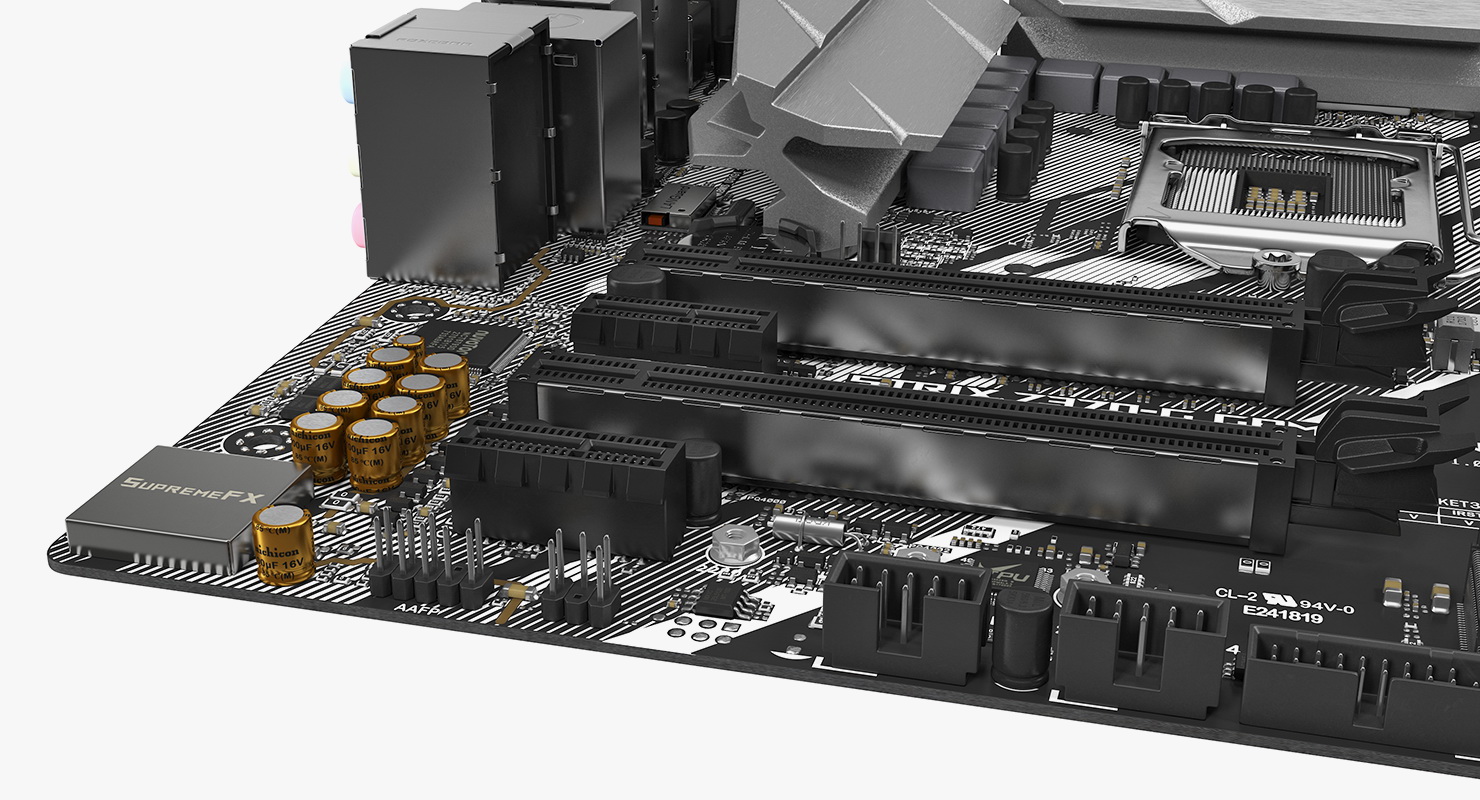 3D ASUS ROG Strix Z370-G Motherboard model