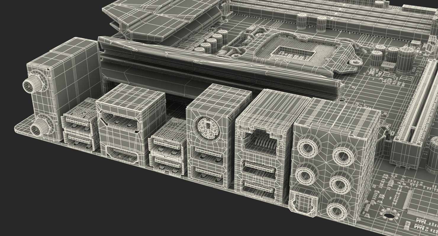 3D ASUS ROG Strix Z370-G Motherboard model