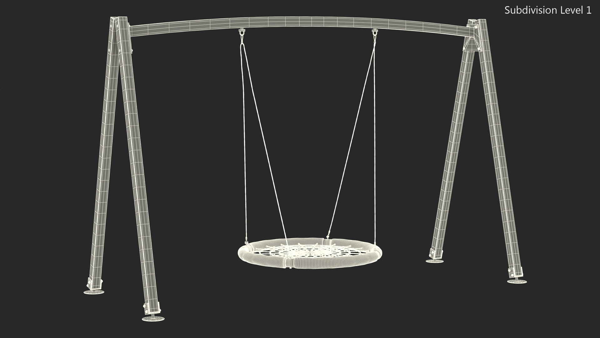 Nest Saucer Web Swing Green 3D