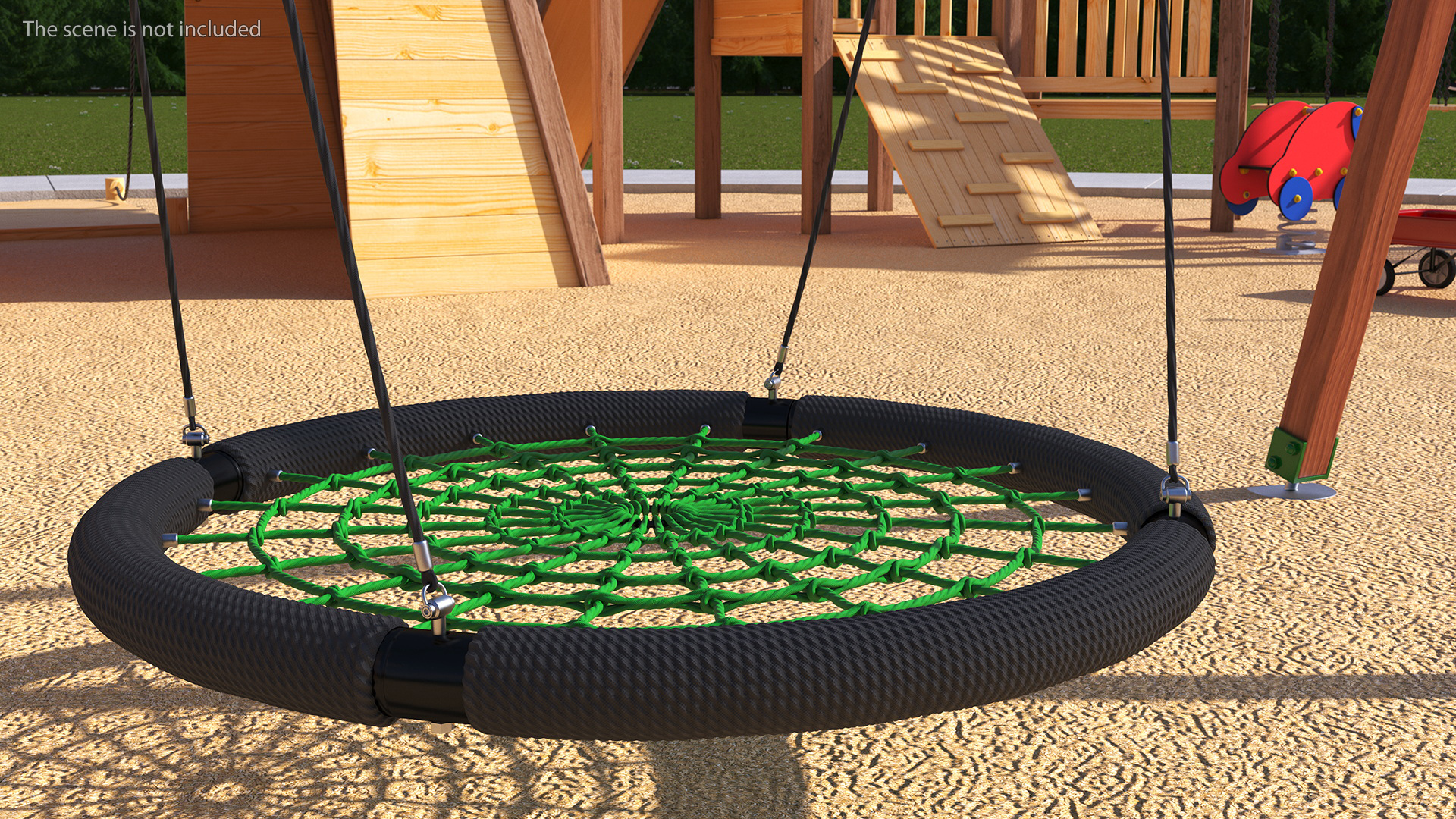 Nest Saucer Web Swing Green 3D