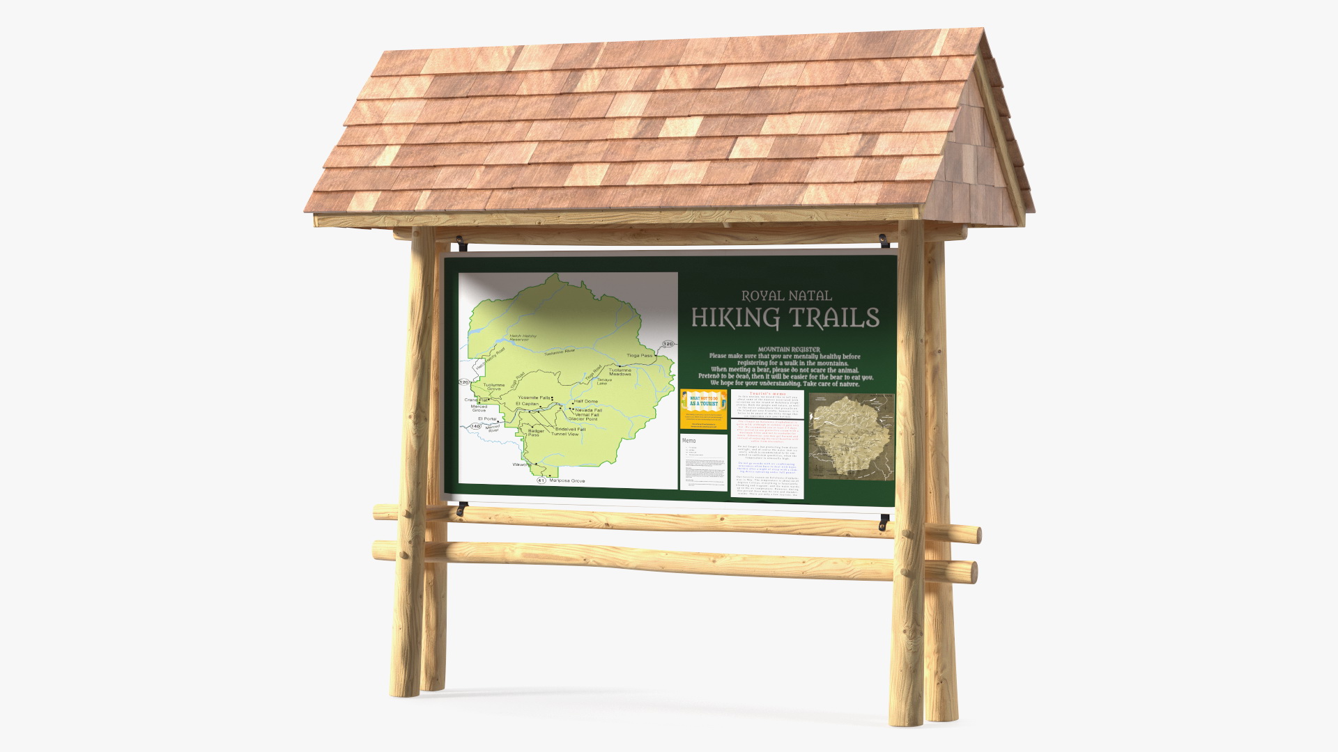 3D Hiking Information Board New model