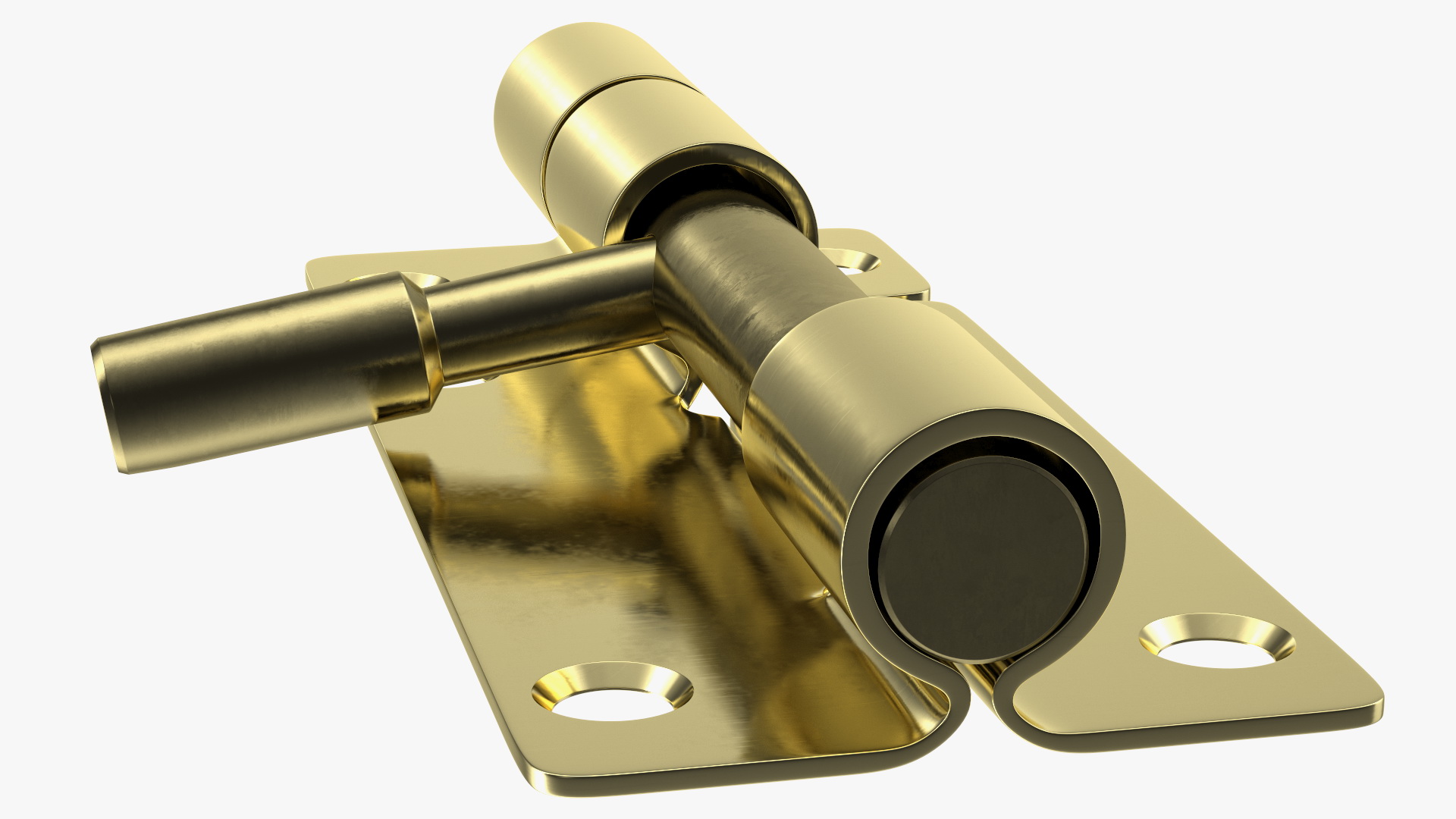 Door Latch Sliding Lock Brass 3D model