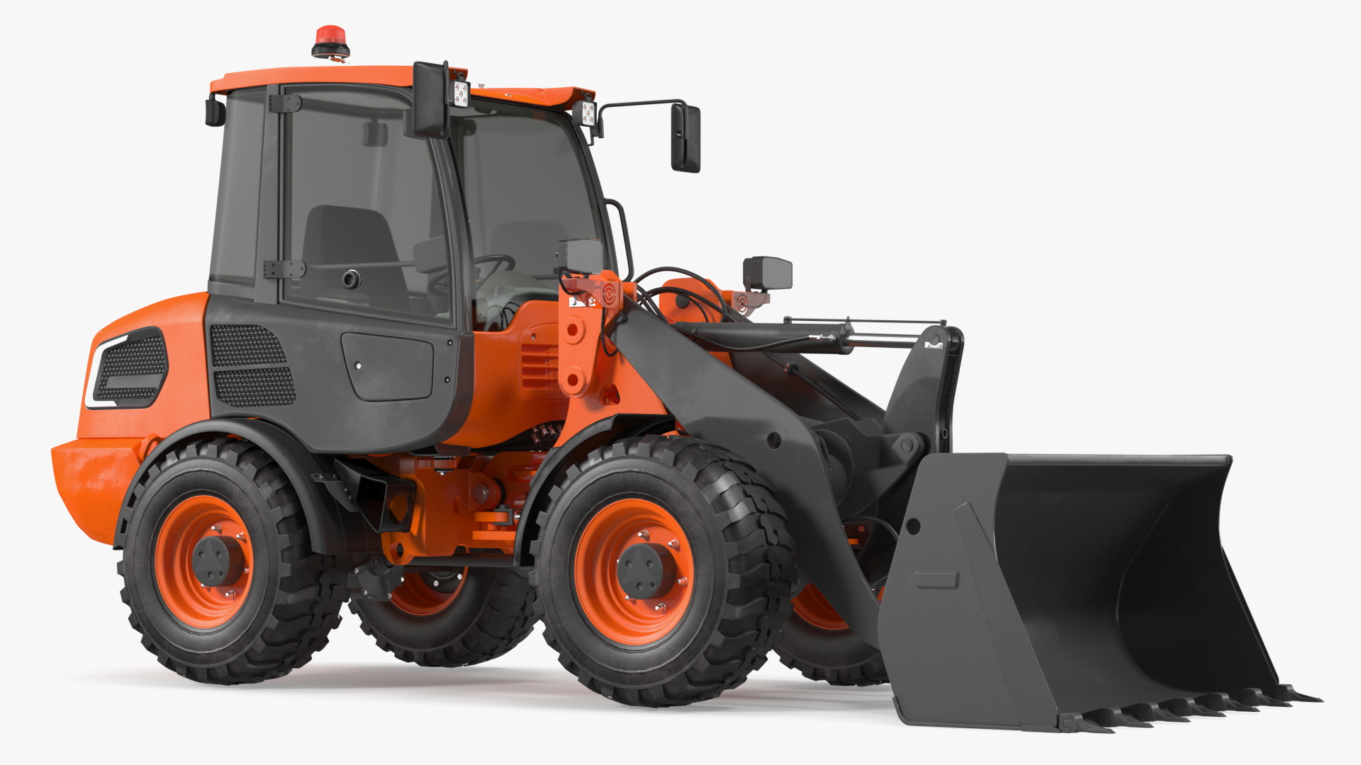 3D Electric Loader with Bucket Simple Interior model