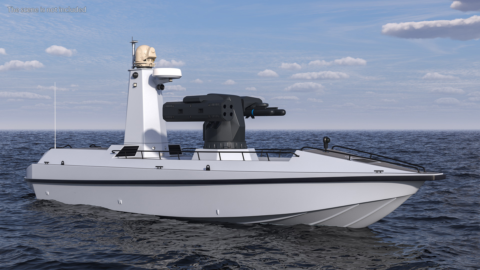 3D model Unmanned Patrol Boat