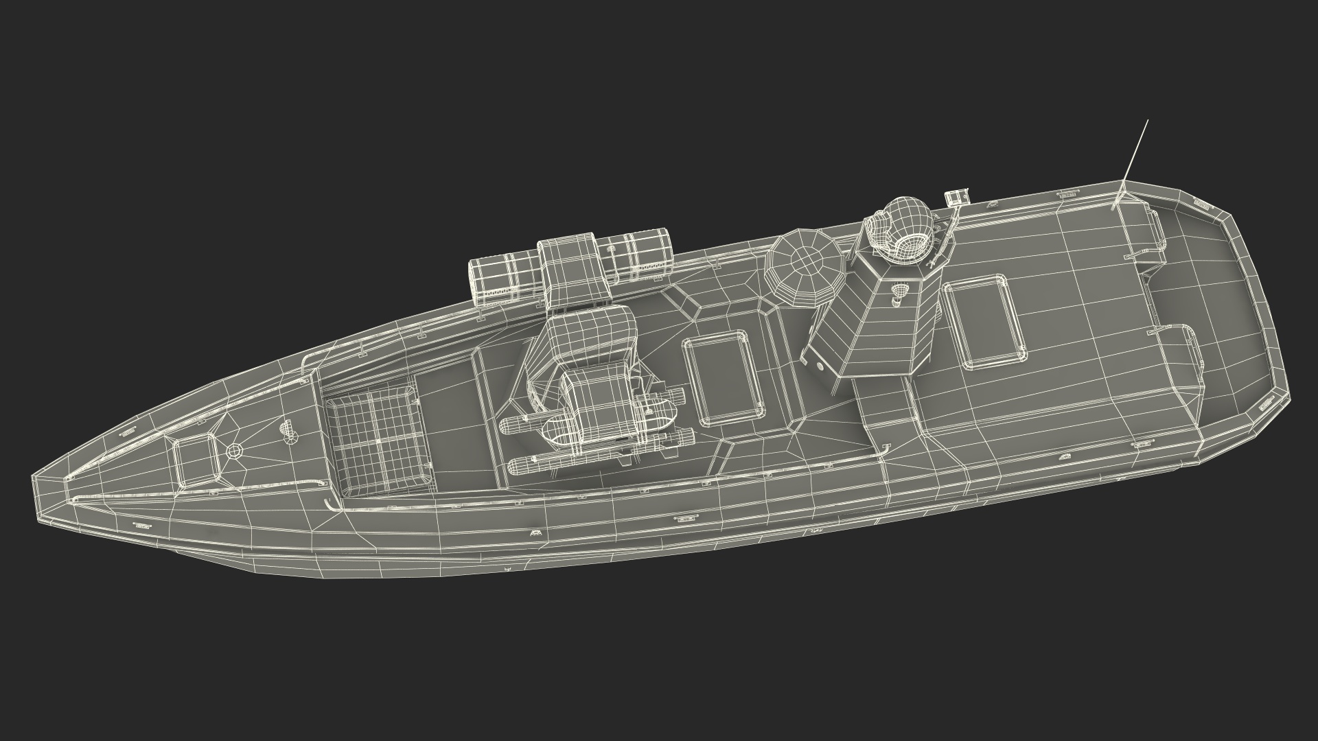 3D model Unmanned Patrol Boat