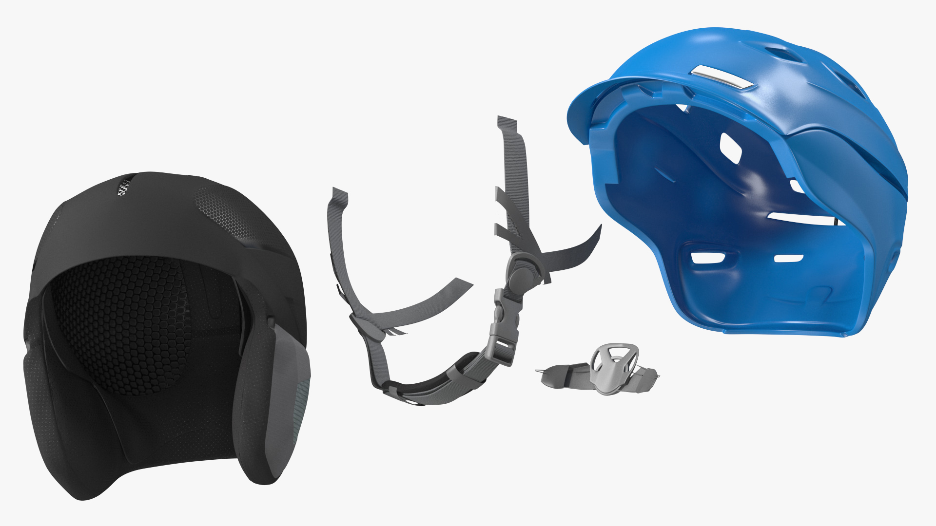 3D model Blue Ski Helmet