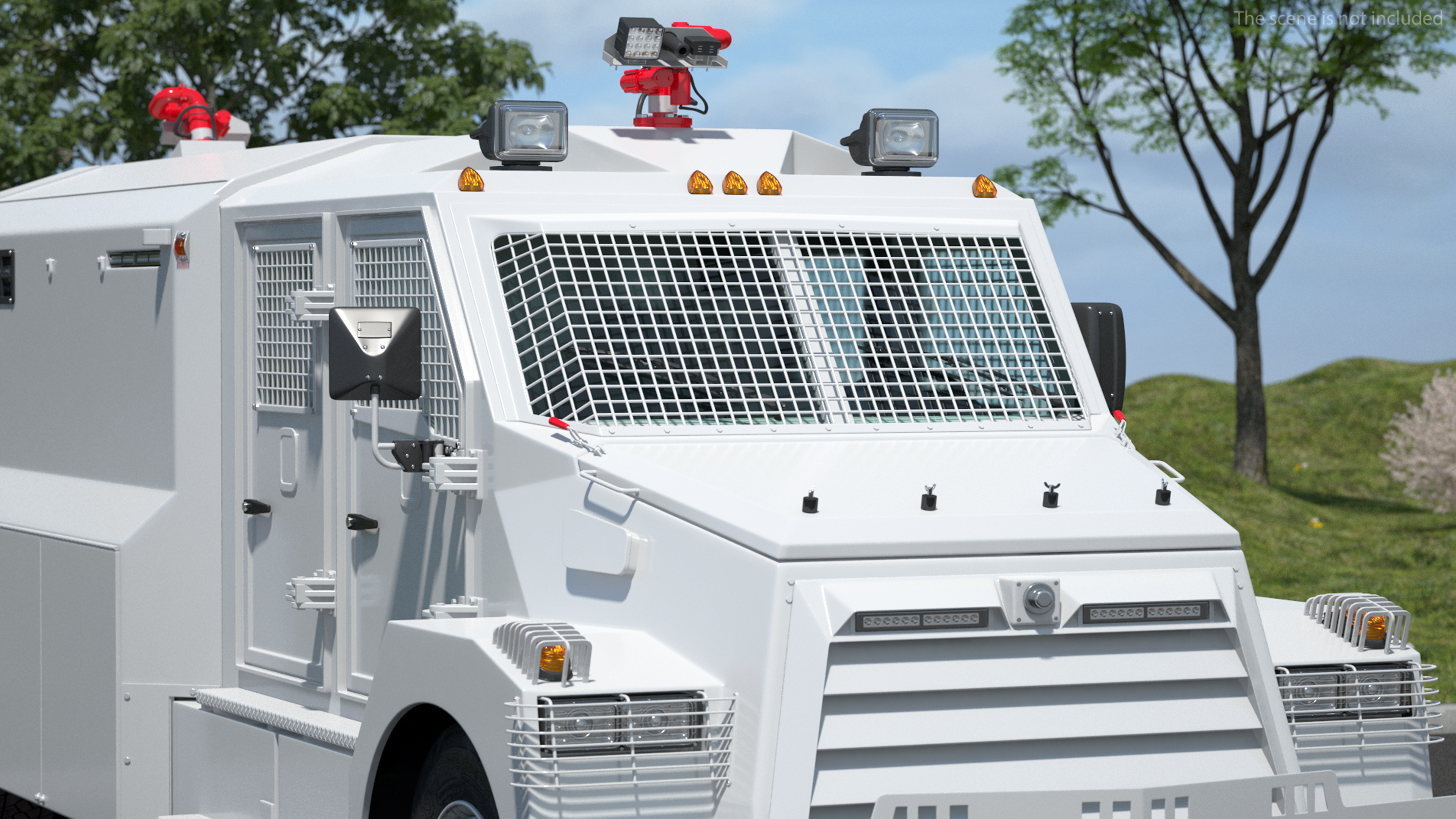 Anti Riot Vehicle White Simple Interior 3D model