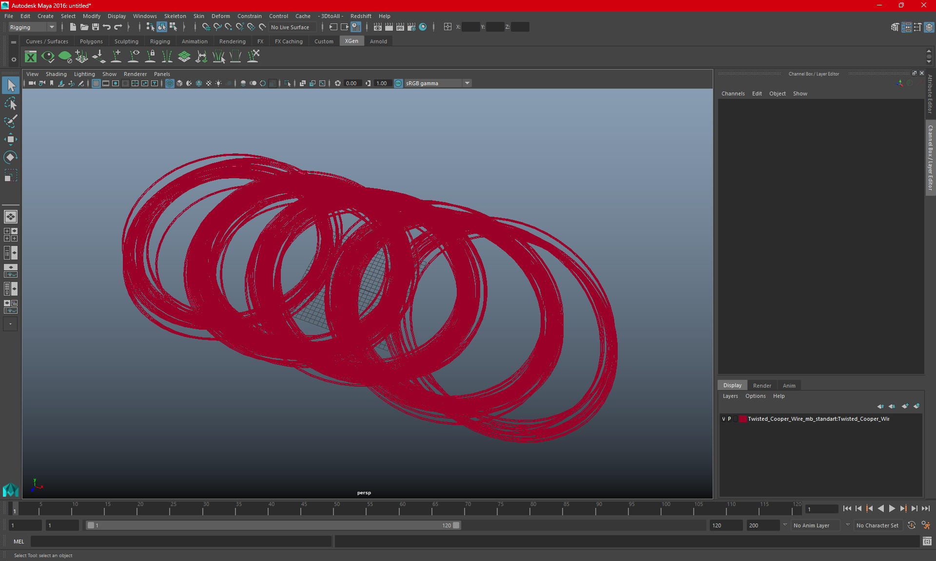 Twisted Aluminium Wire 3D