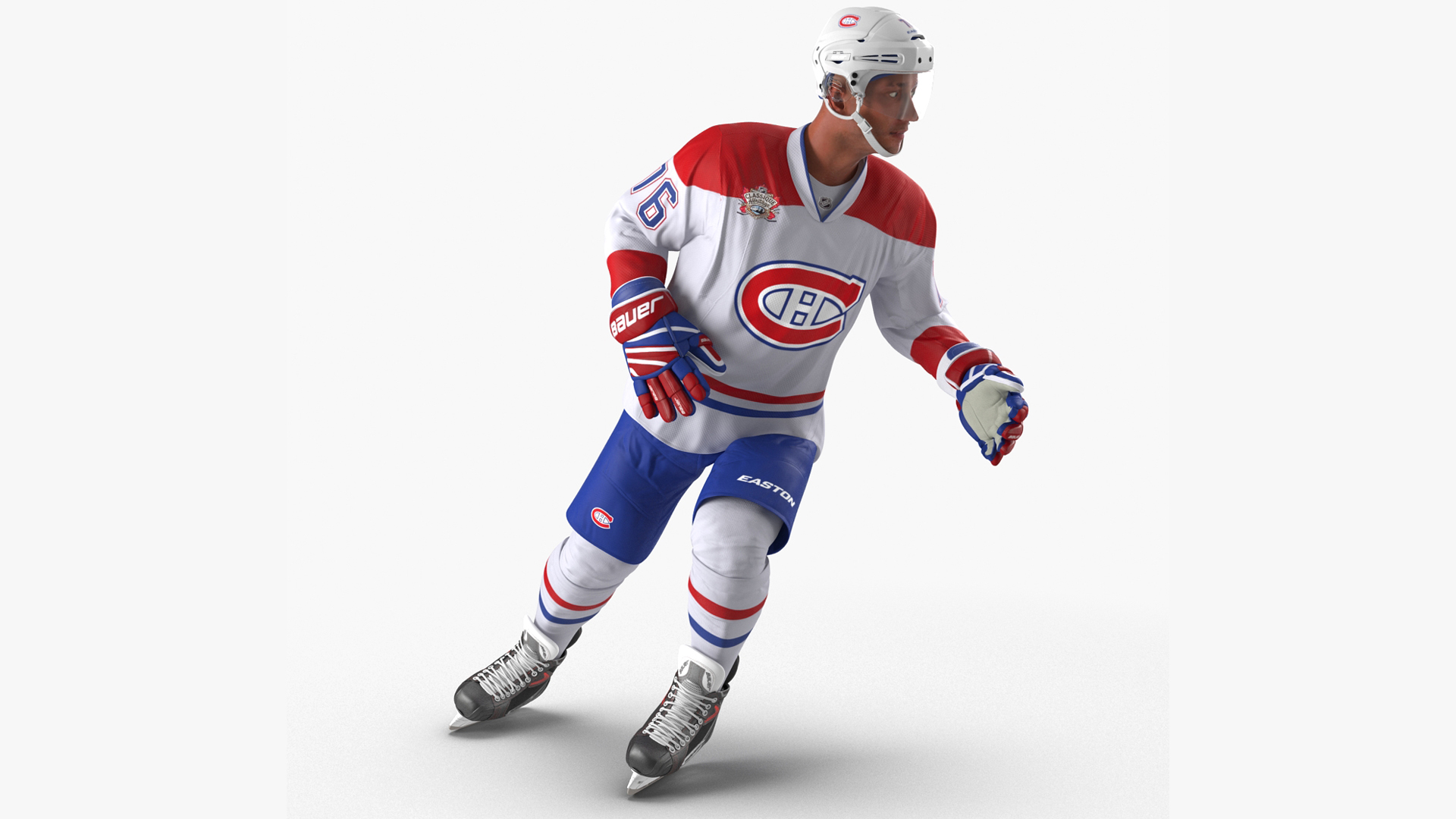 3D Hockey Player Montreal Canadiens Rigged for Cinema 4D model