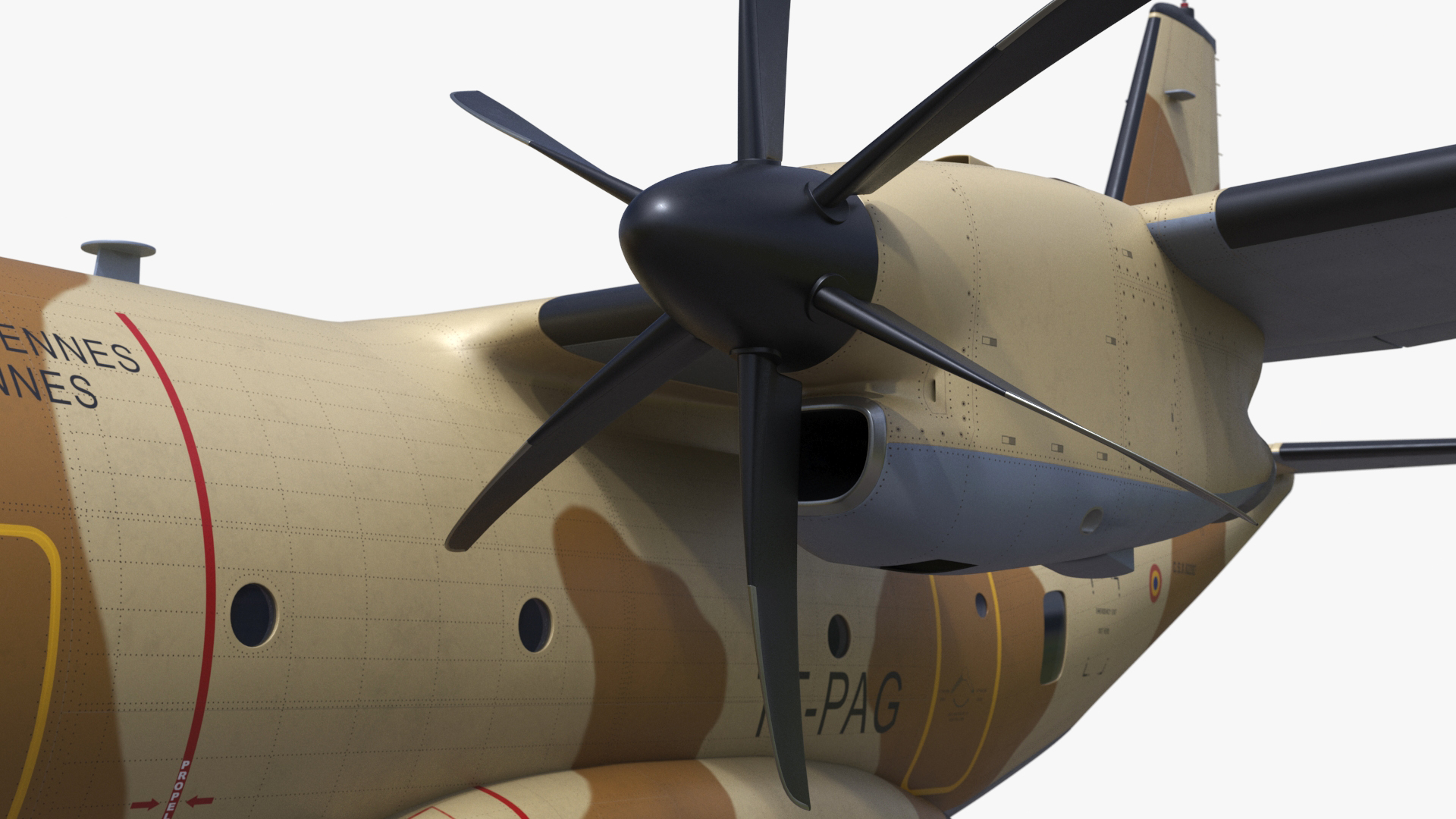 Multi-mission Aircraft Brown Simplified 3D model