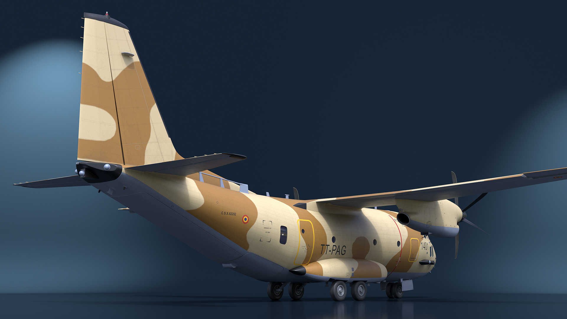 Multi-mission Aircraft Brown Simplified 3D model