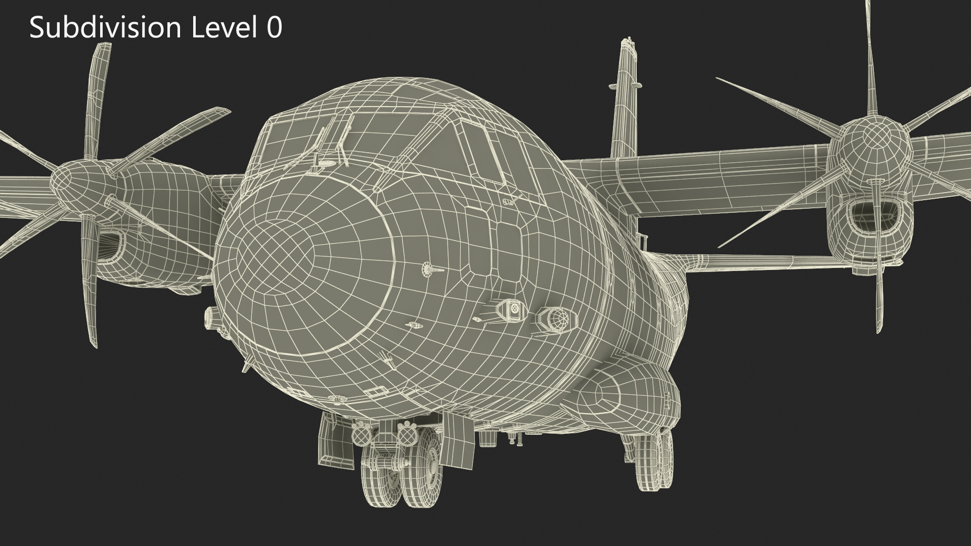 Multi-mission Aircraft Brown Simplified 3D model