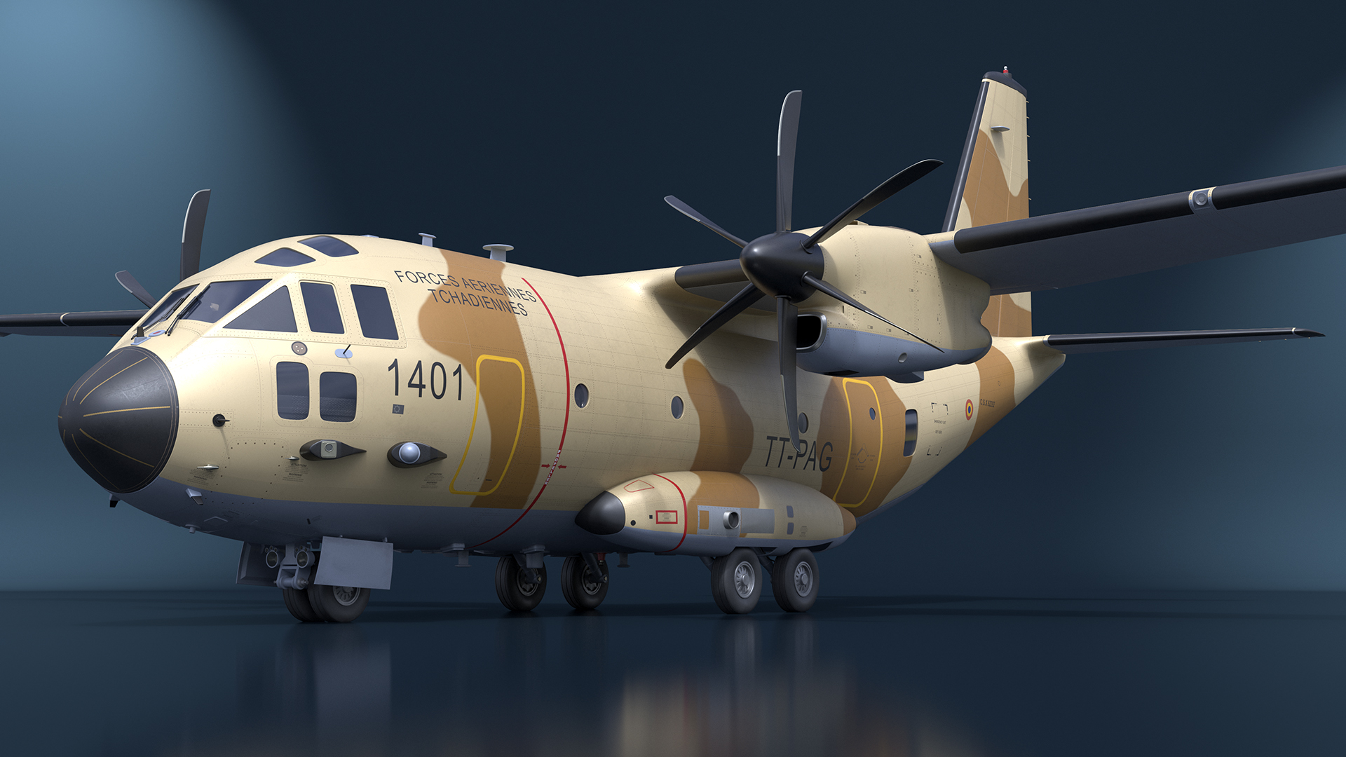 Multi-mission Aircraft Brown Simplified 3D model