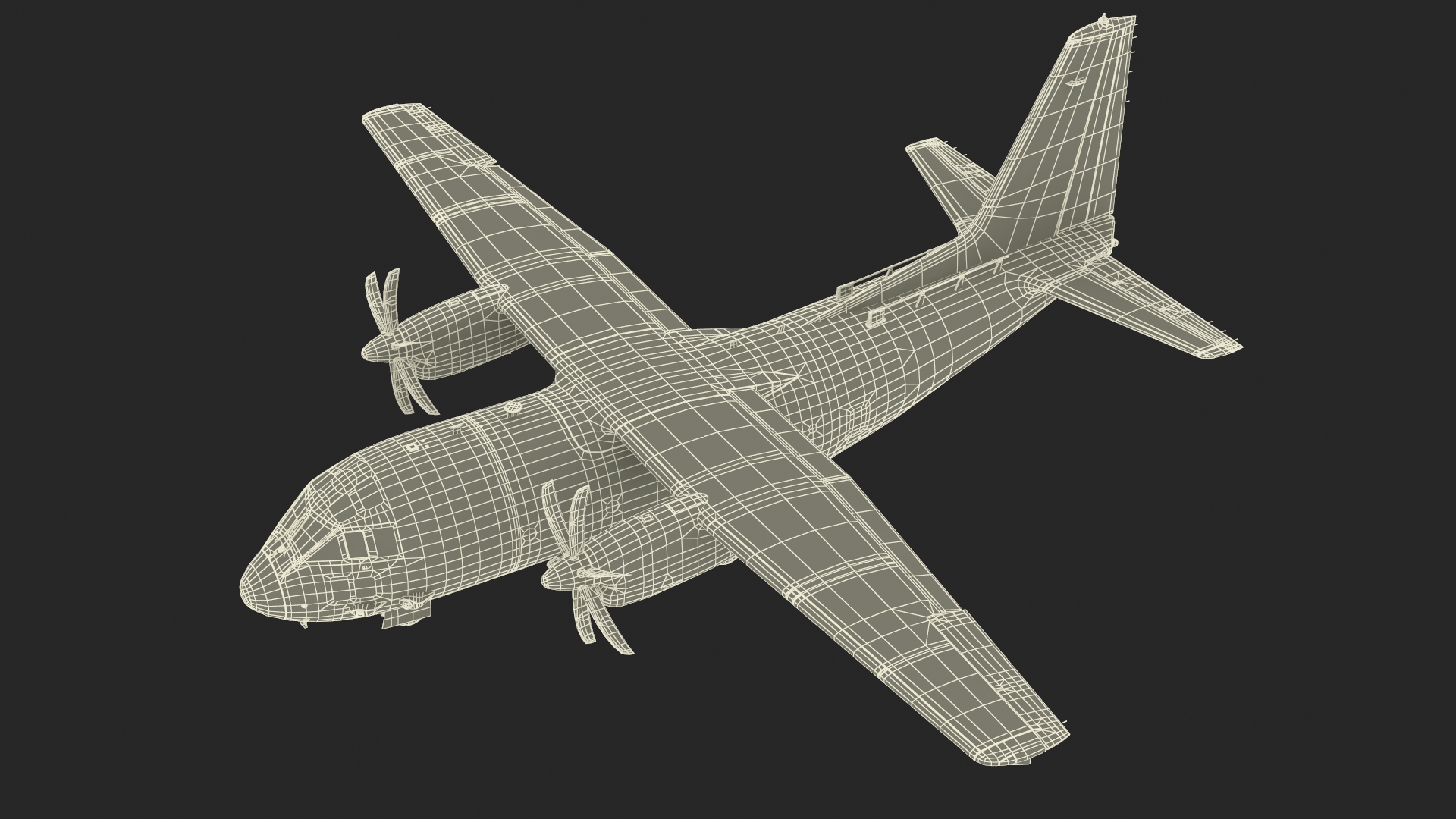 Multi-mission Aircraft Brown Simplified 3D model