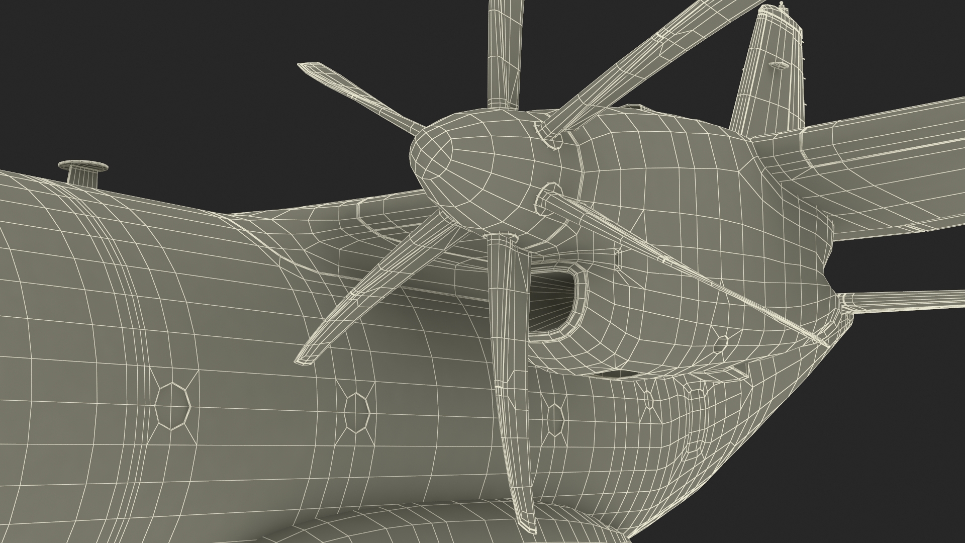 Multi-mission Aircraft Brown Simplified 3D model