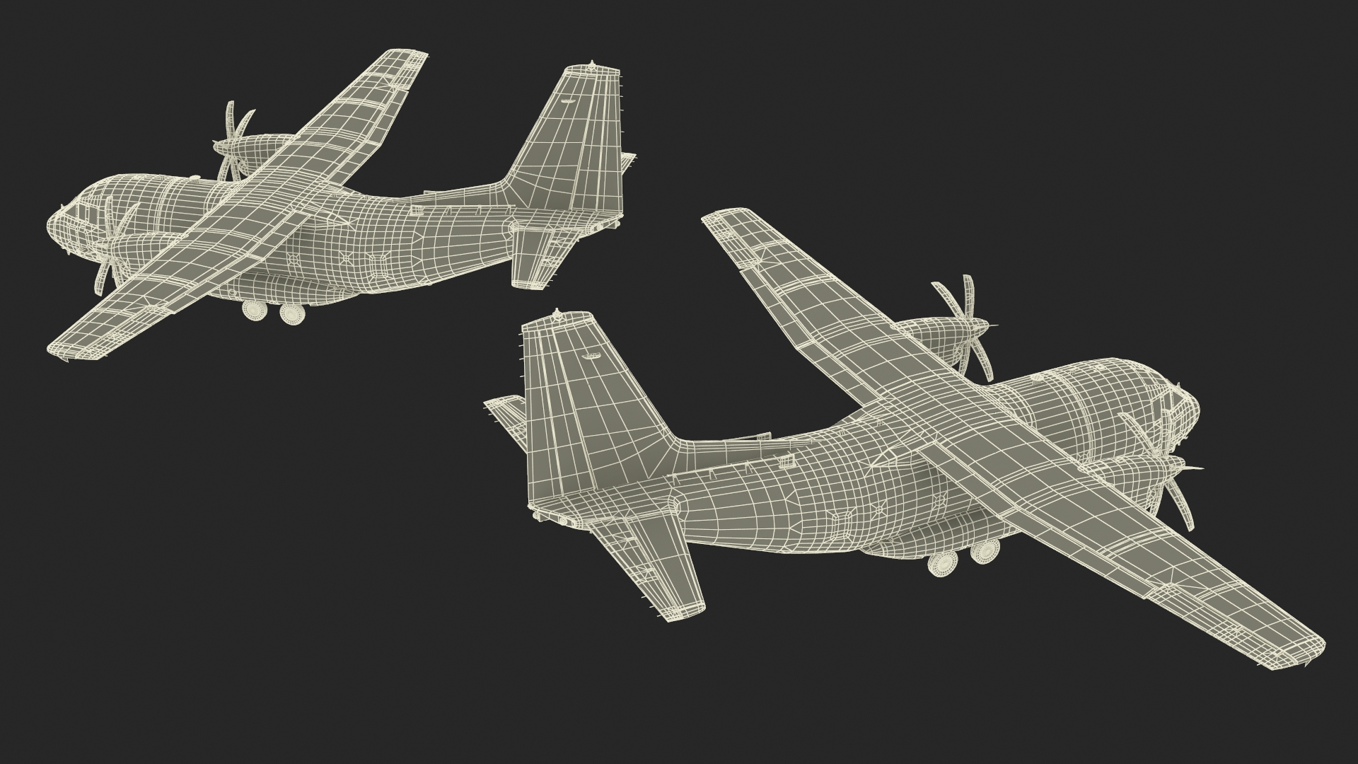 Multi-mission Aircraft Brown Simplified 3D model