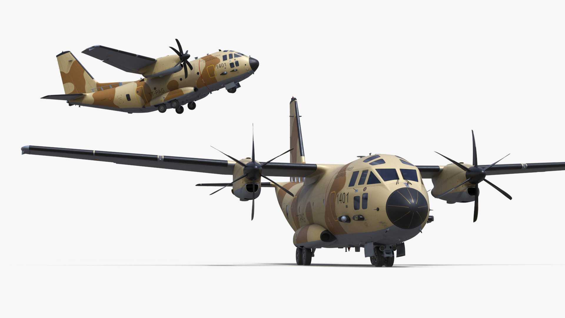 Multi-mission Aircraft Brown Simplified 3D model