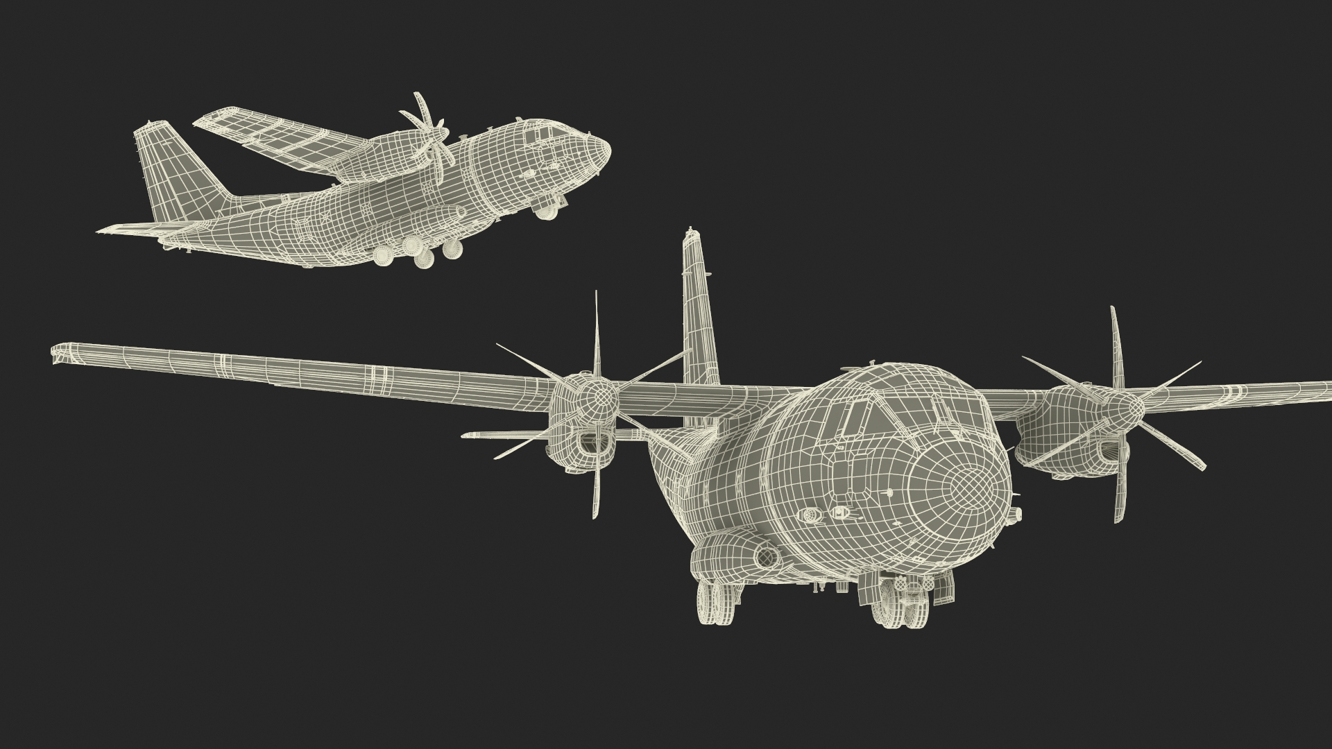 Multi-mission Aircraft Brown Simplified 3D model