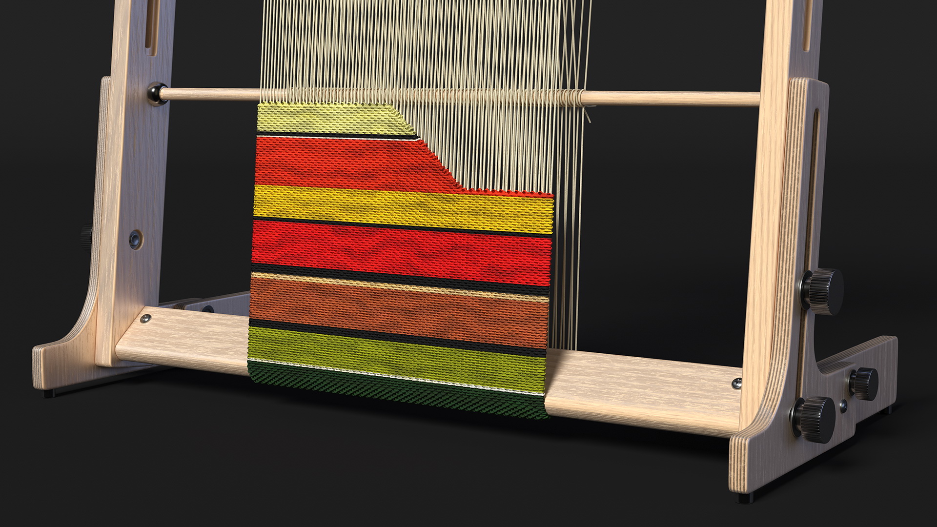 3D Arras Wooden Tapestry Loom