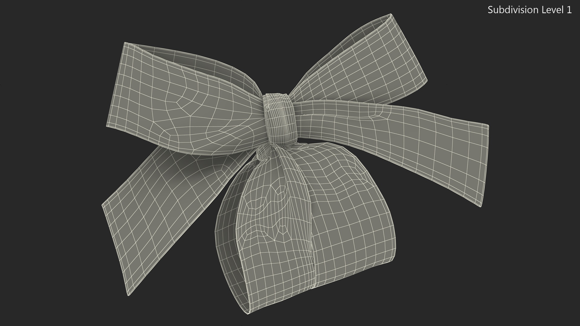 Ribbon Red Bow 3D model