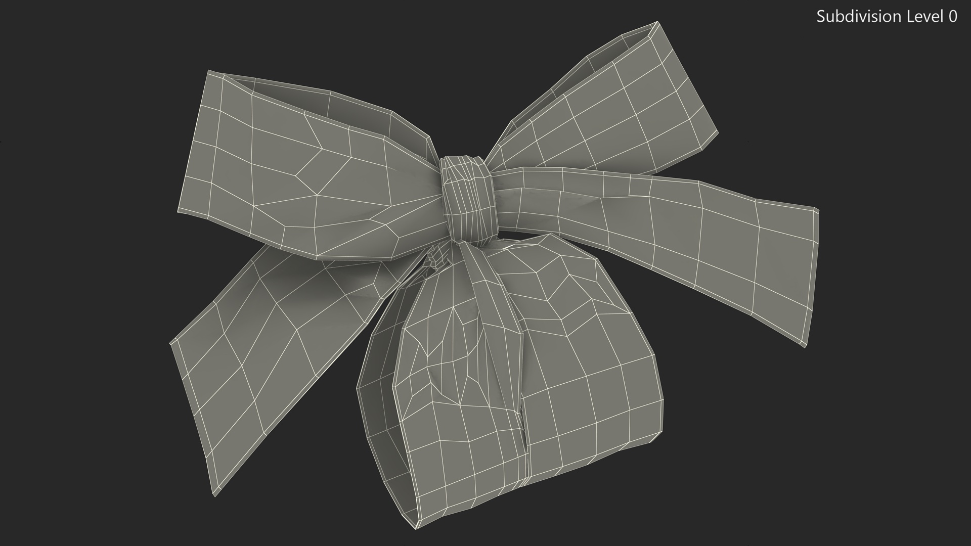 Ribbon Red Bow 3D model