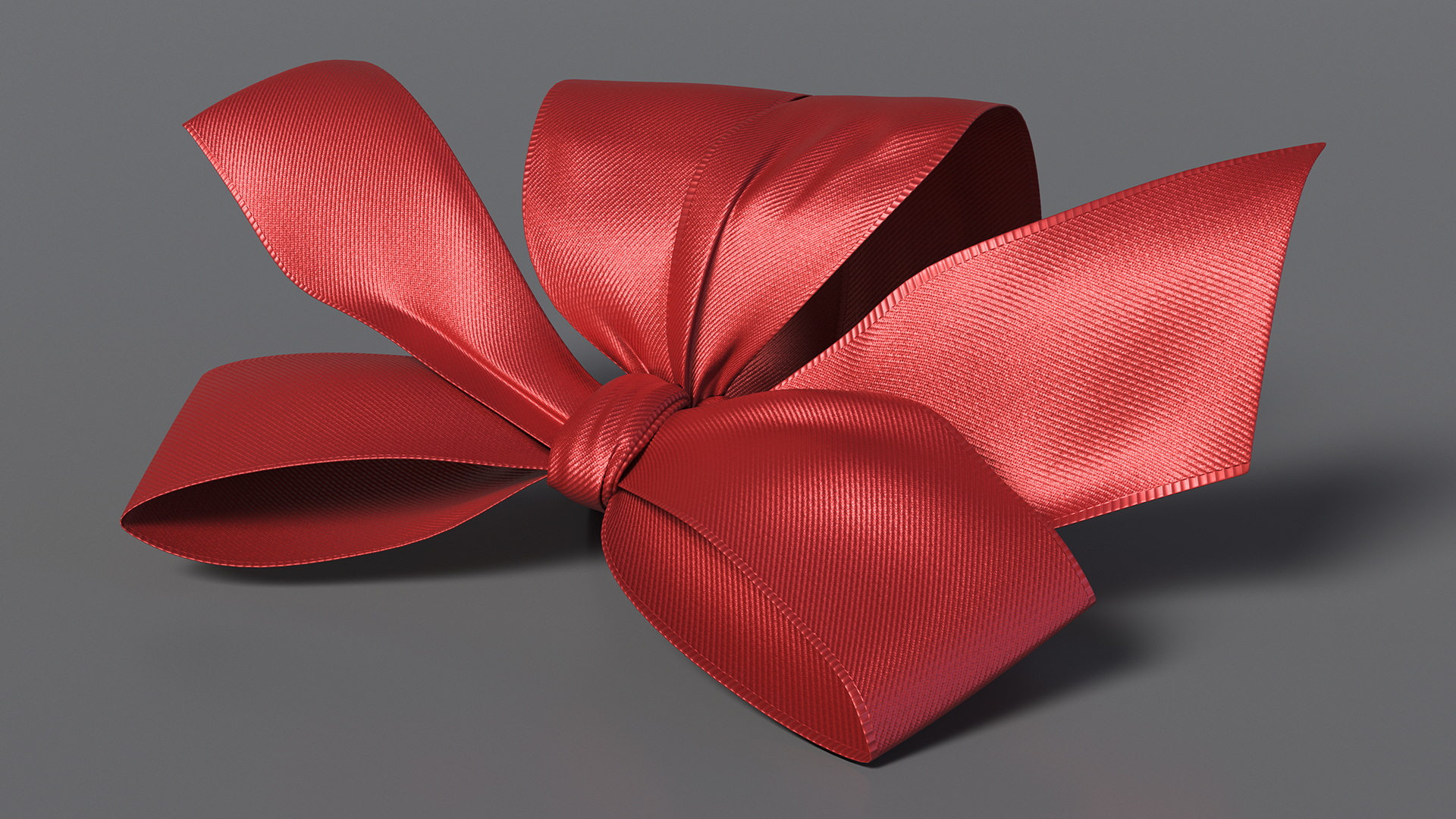 Ribbon Red Bow 3D model