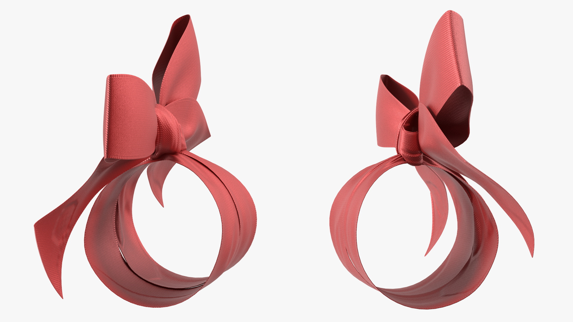 Ribbon Red Bow 3D model