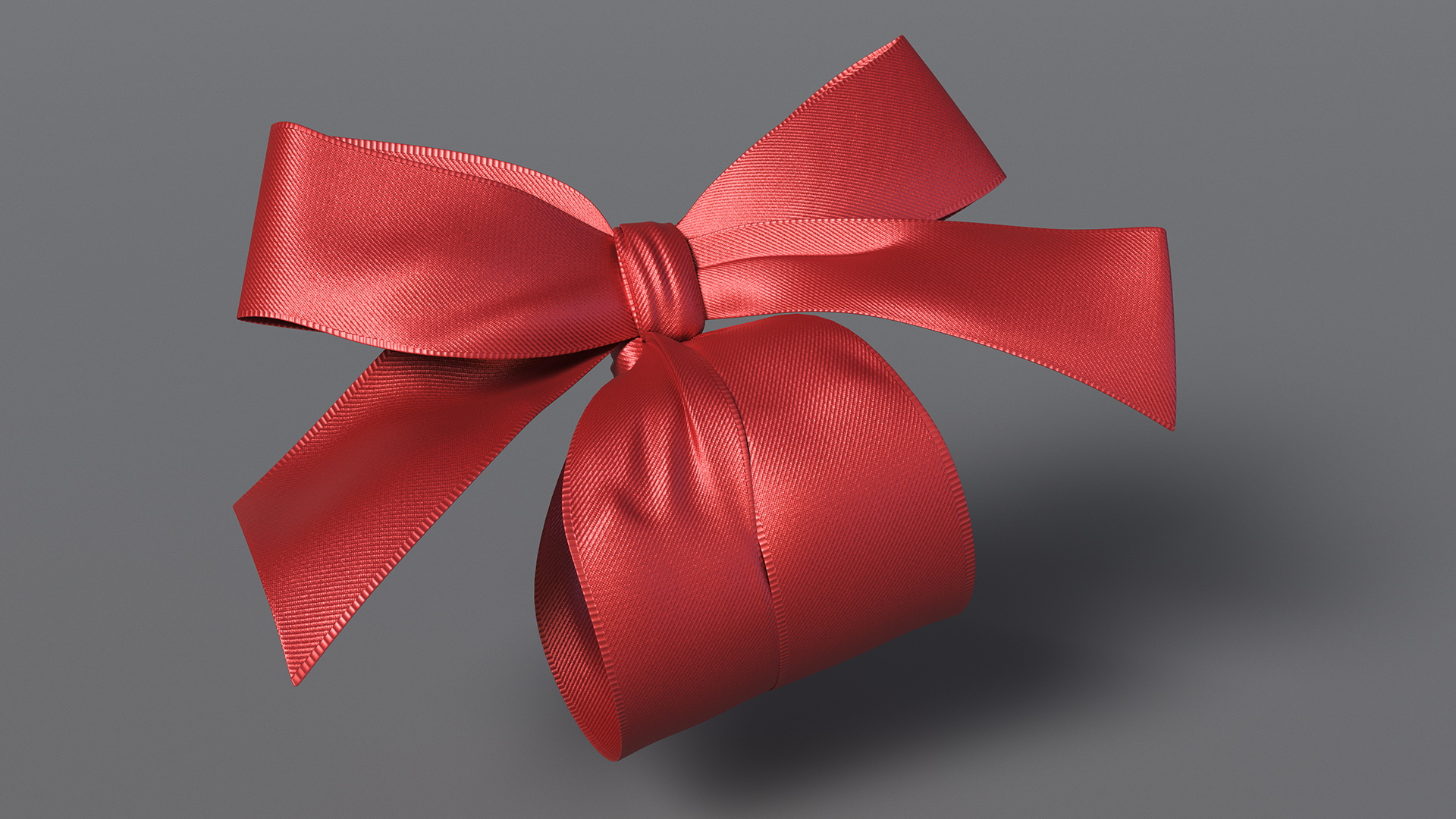 Ribbon Red Bow 3D model