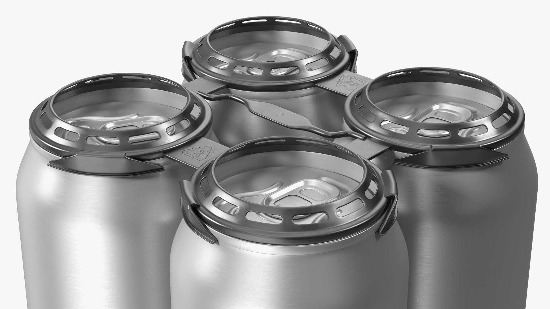 4 Soda Cans Plastic Rings Holder 3D