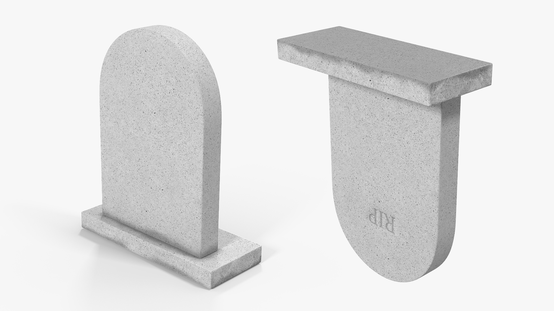 3D Granite Gravestone Headstone model